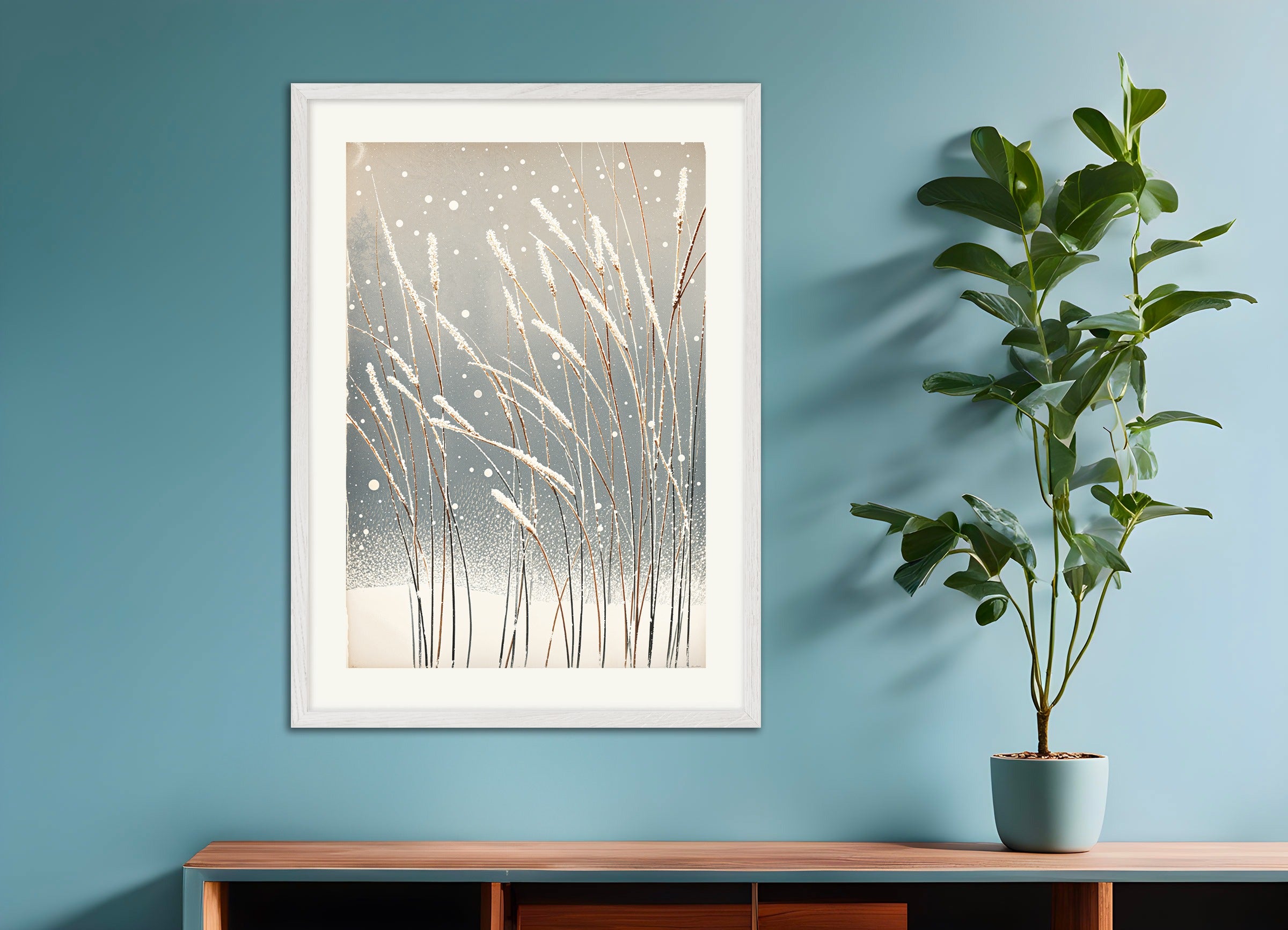 Poster with wood frame: Winter