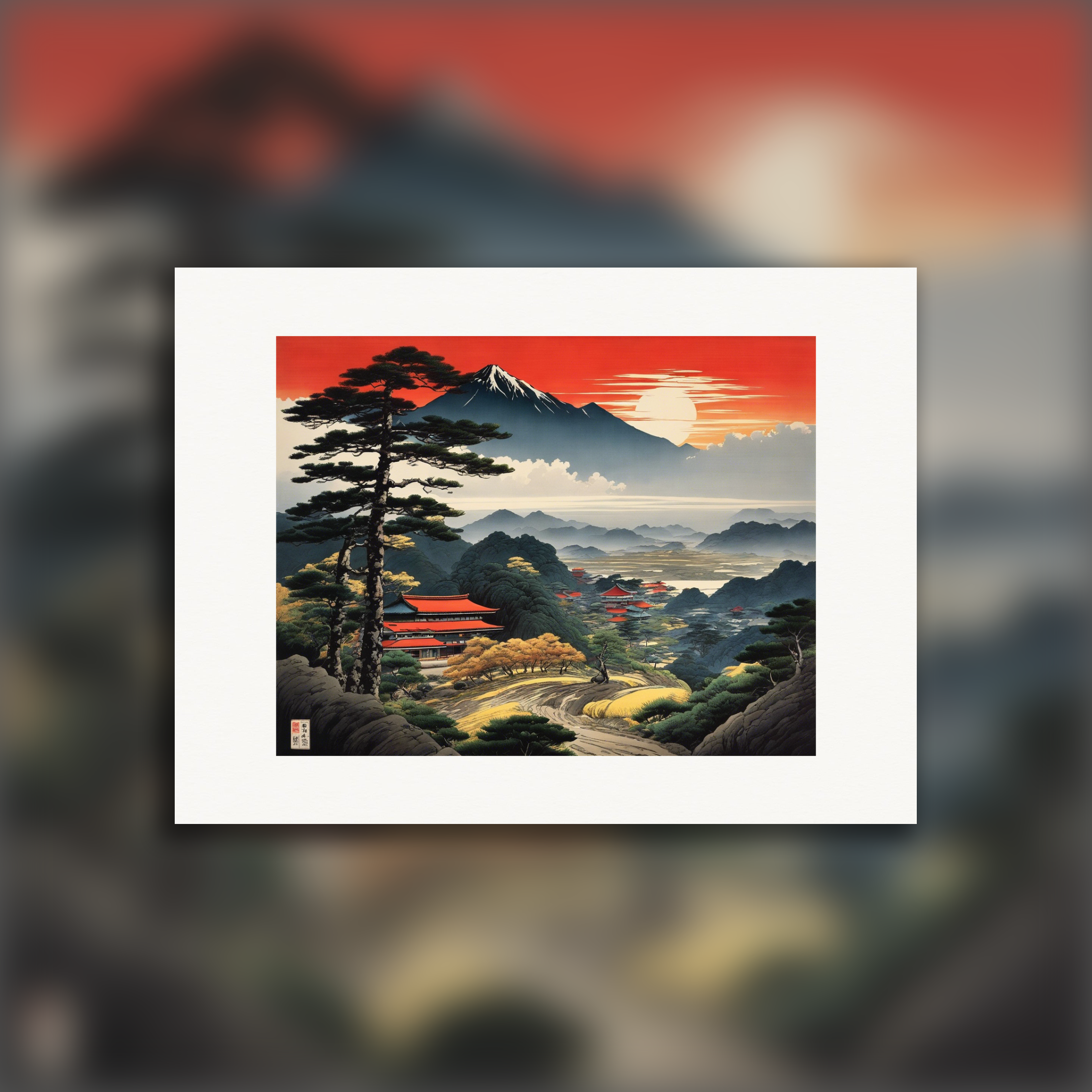 Paisaje japonés - Póster