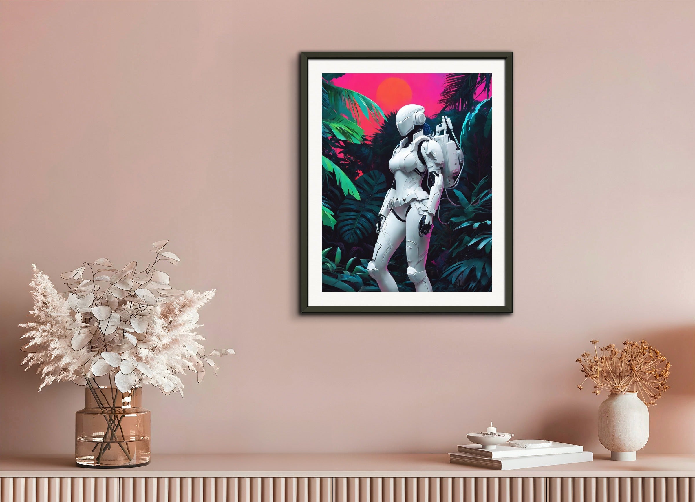 Poster with metal frame: Neon punk, 