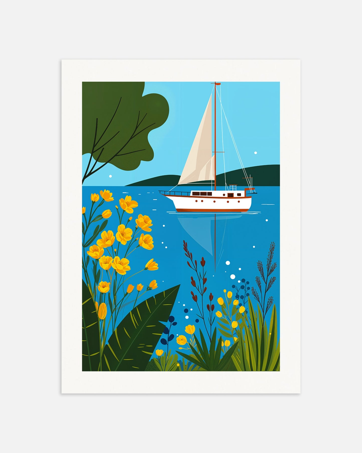 Poster: Sailing boat, none