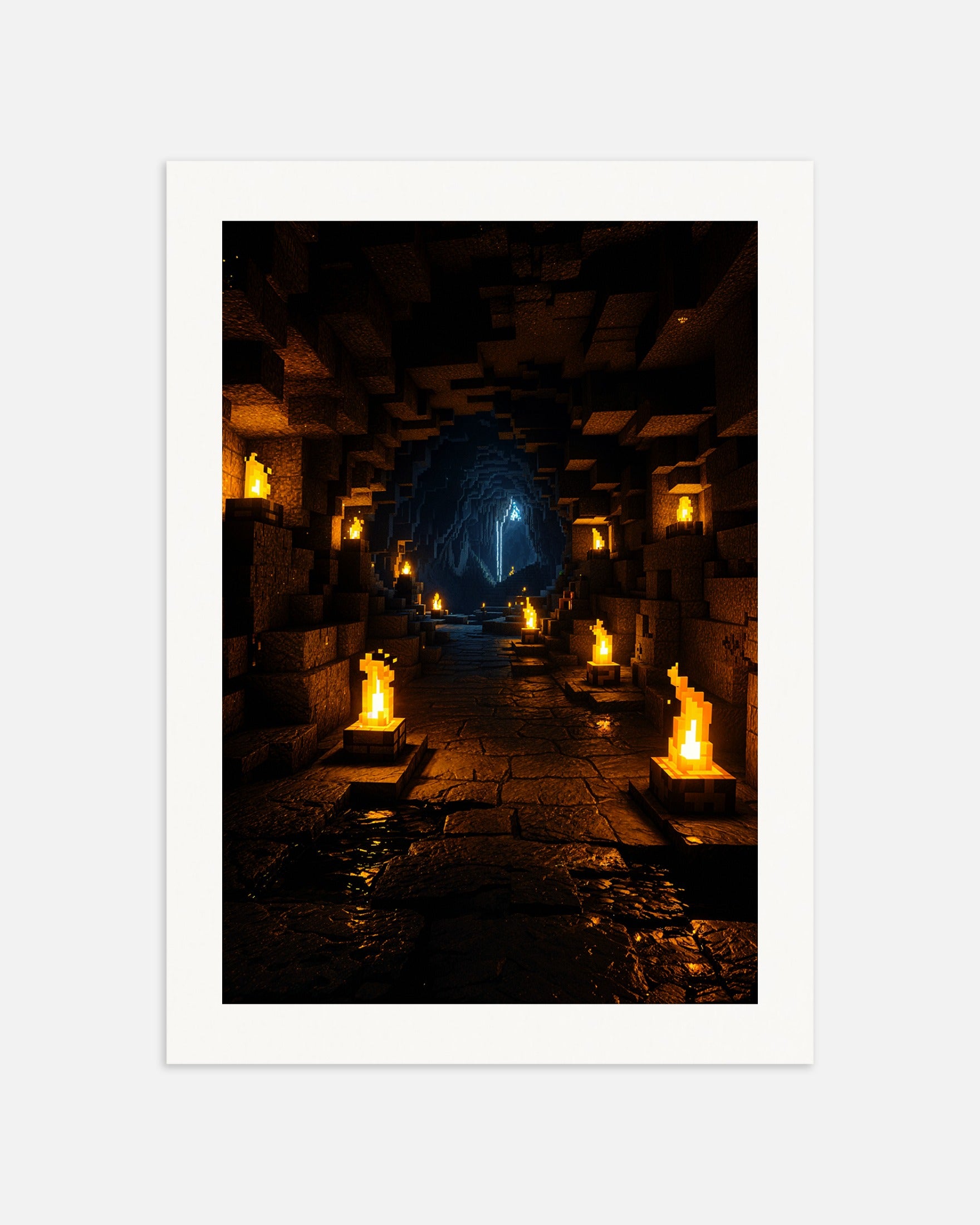 Poster: Minecraft, mysterious cave, none