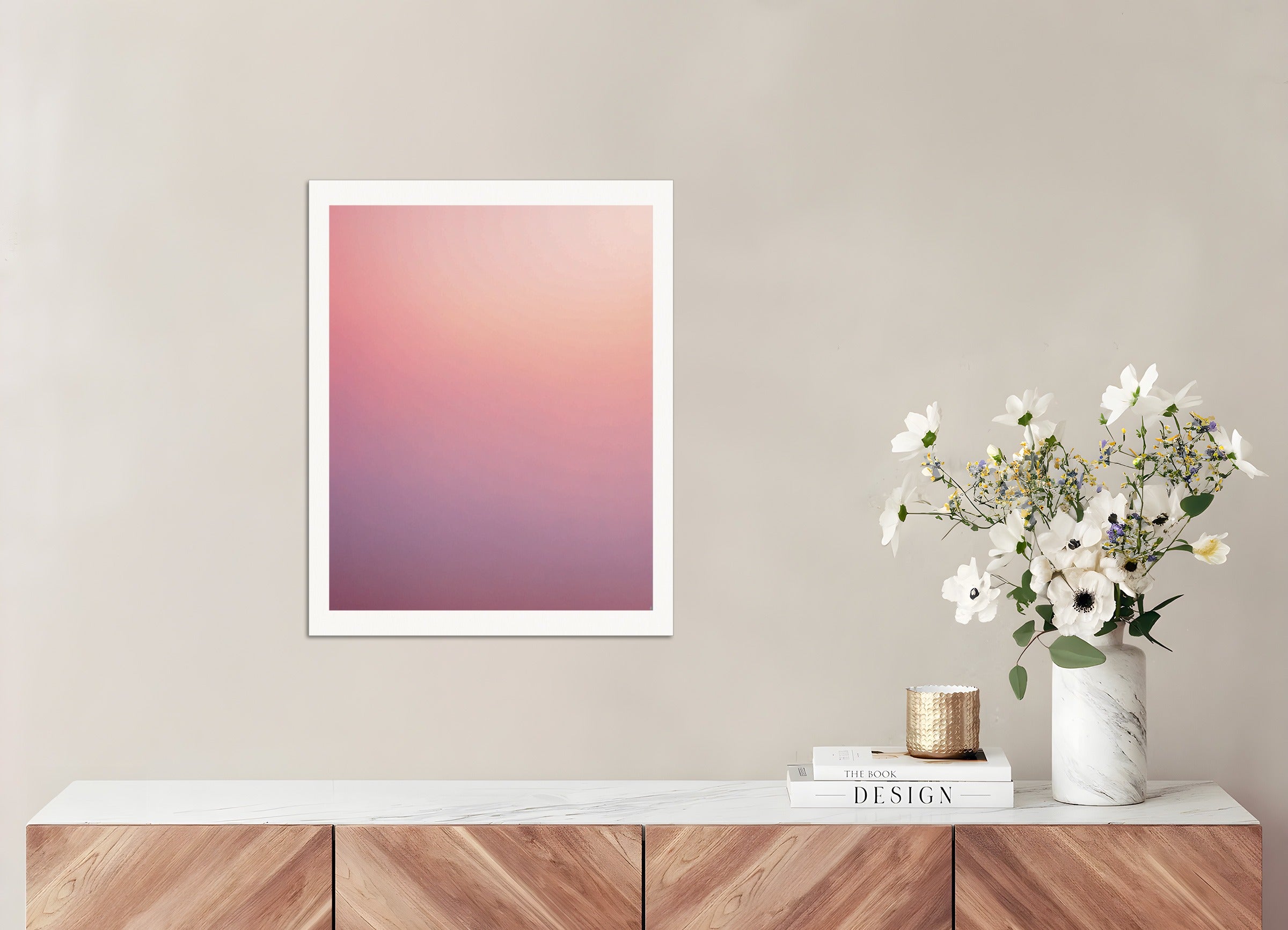 Poster: Soothing Abstract Gradients, pink sky