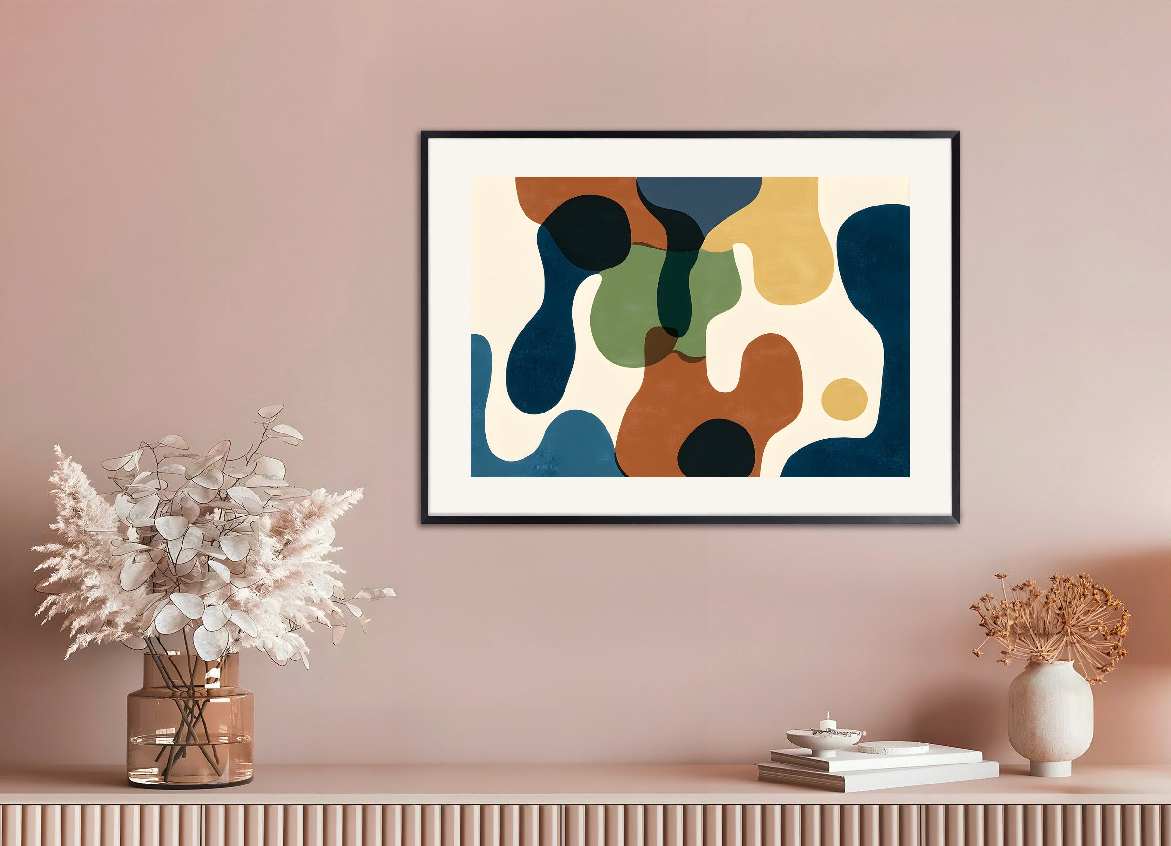 Poster with metal frame: Abstract shapes