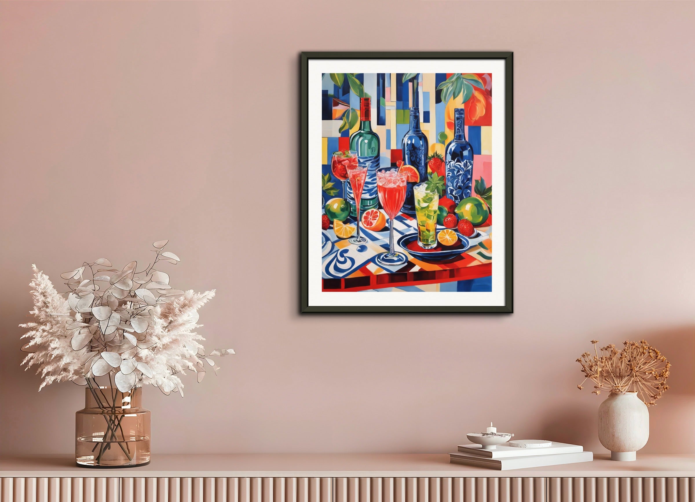 Poster with metal frame: Raoul Dufy, Cocktail