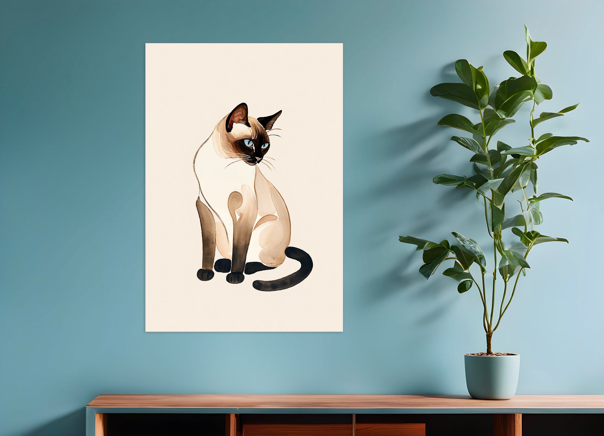 Poster: Siamese cat 02, none