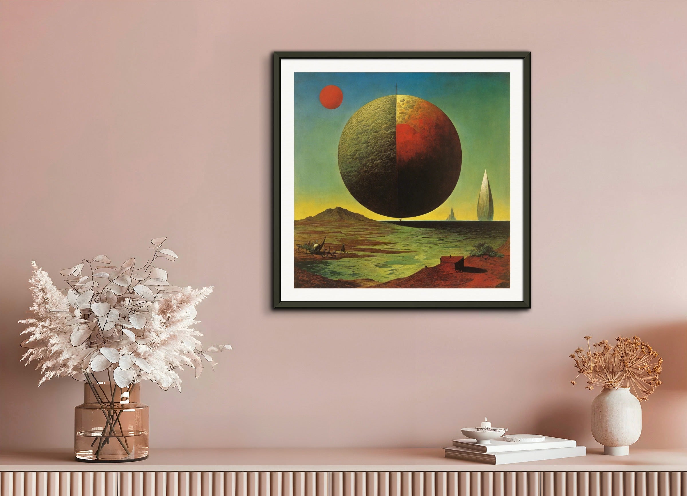 Poster with metal frame: Max Ernst, Earth