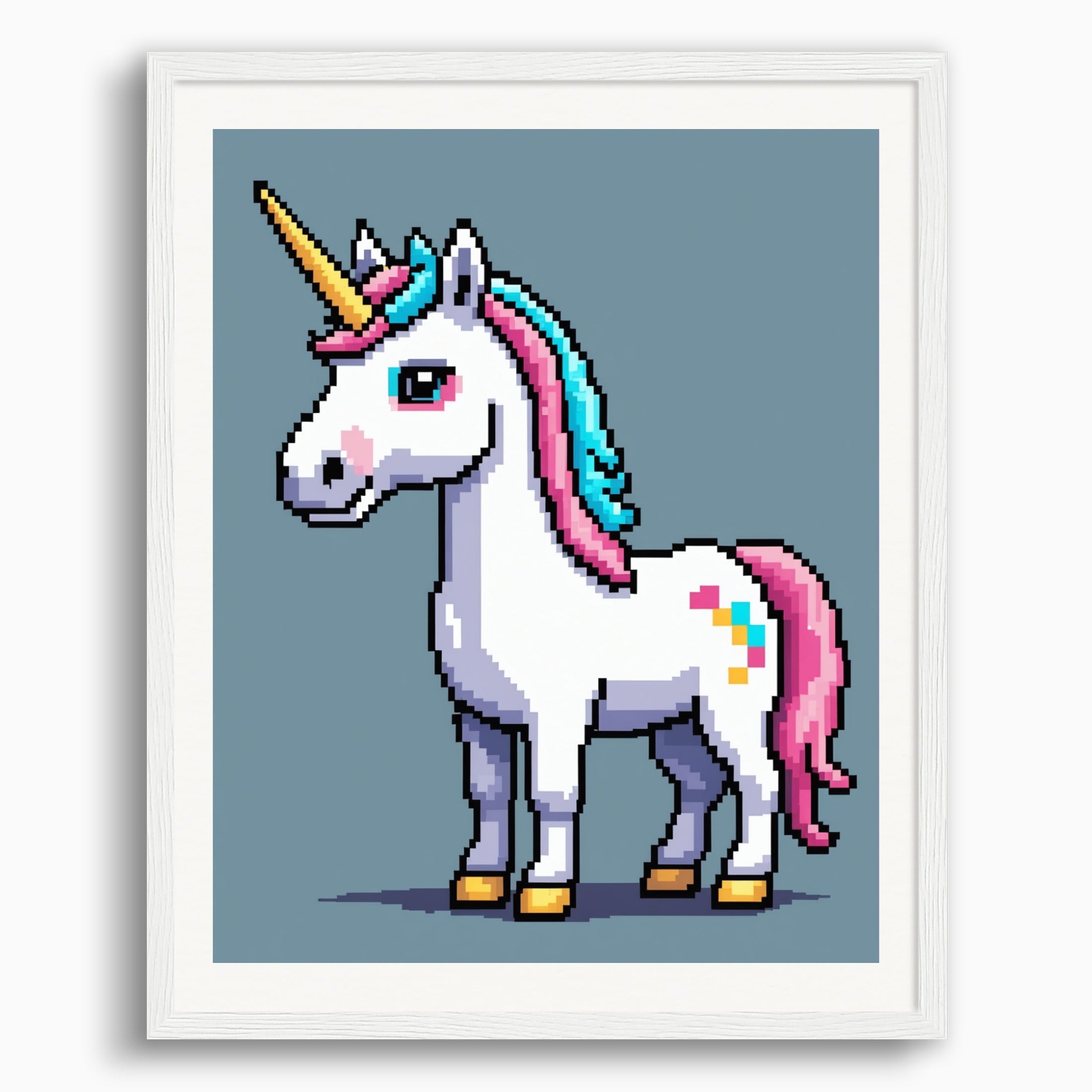 Poster: Pixel Art, Unicorn