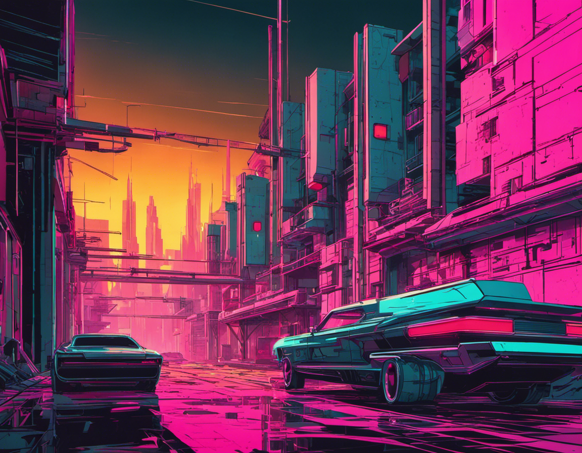 Neon punk, cidade cor-de-rosa - Poster