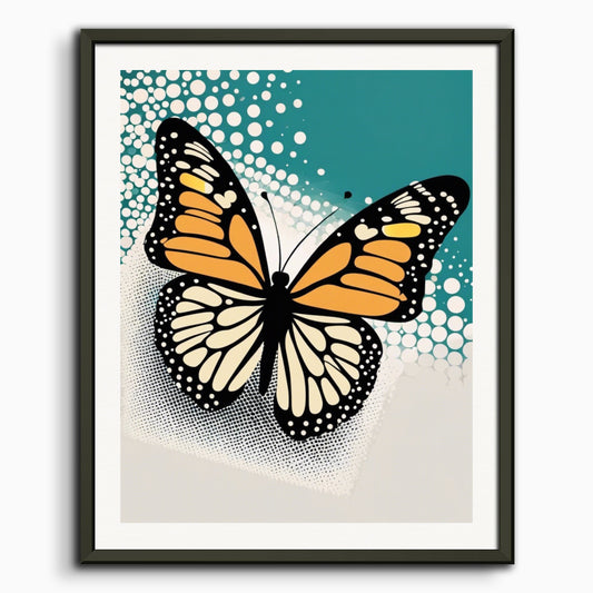 Poster: Halftone dot, Butterfly