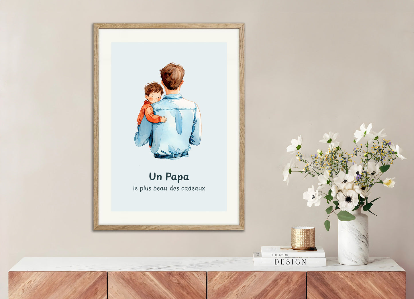 Poster with wood frame: Dad gift poster