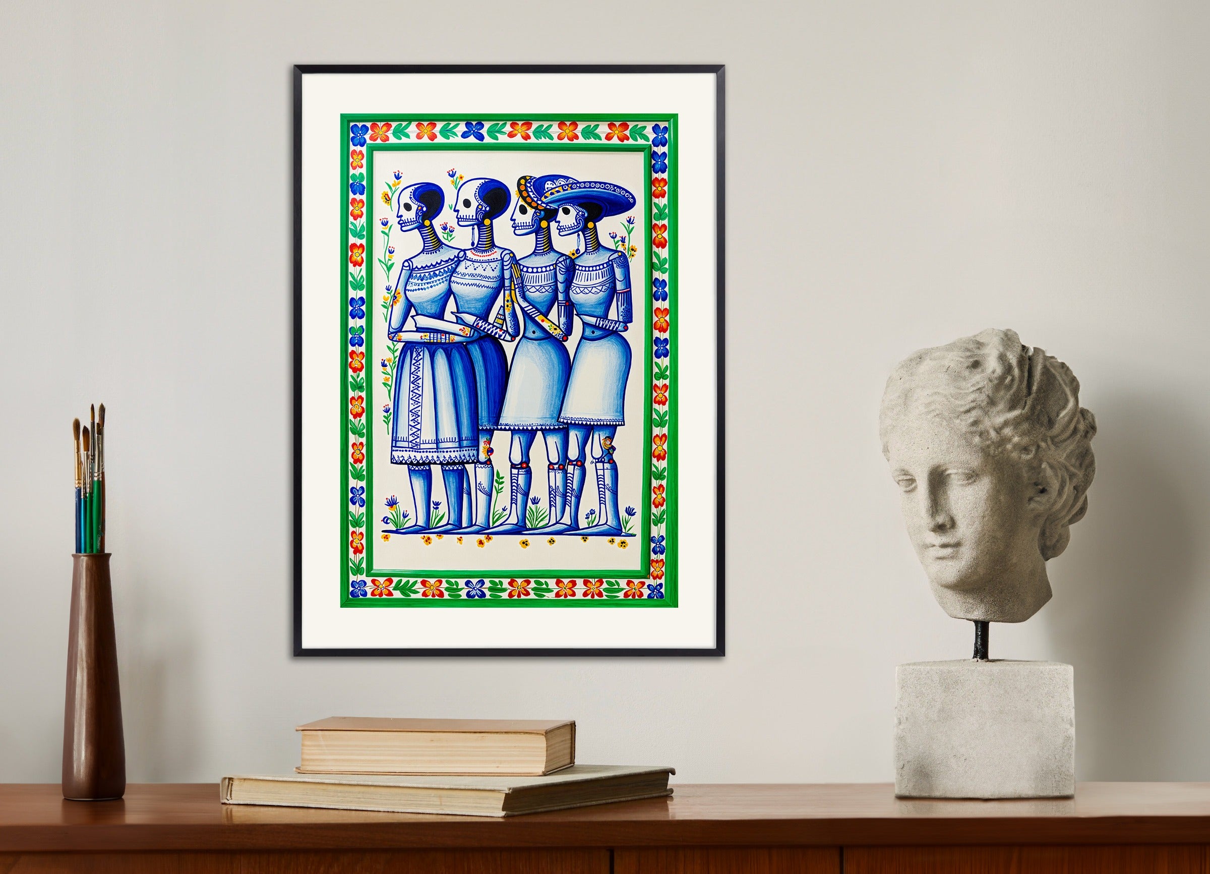 Poster with metal frame: Mexican Art, Folklore