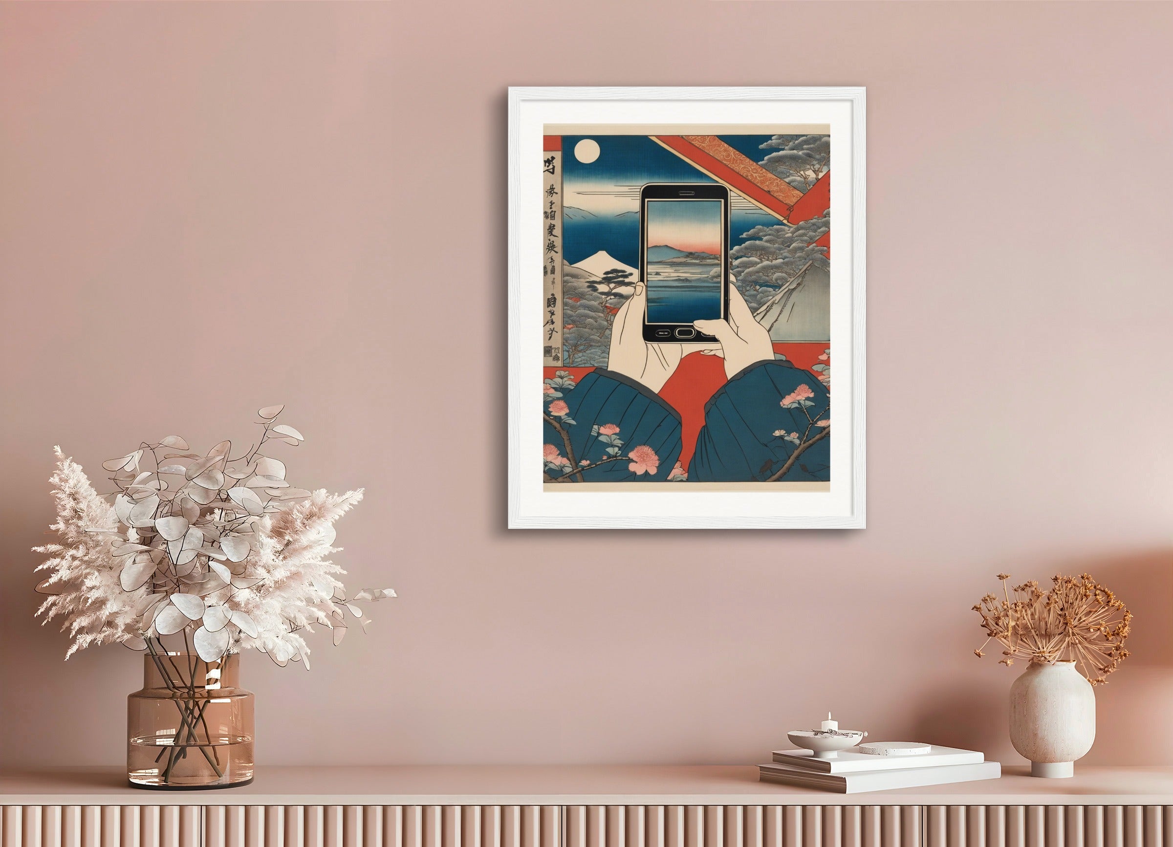 Poster with wood frame: Hiroshige, 