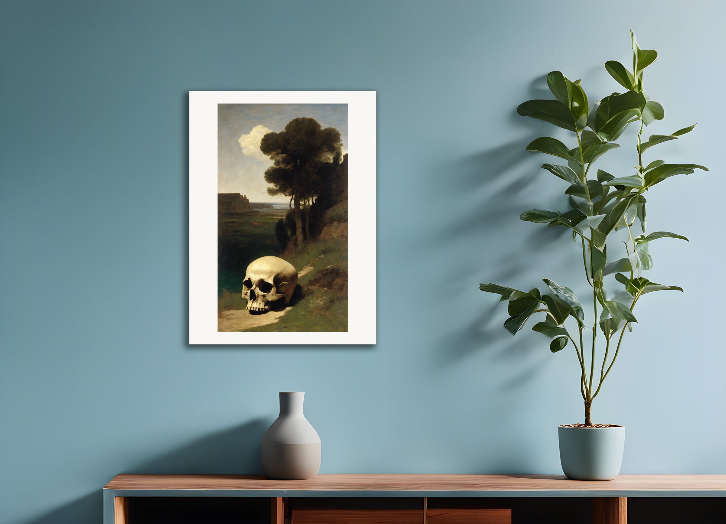 Poster: Arnold Böcklin, Skull