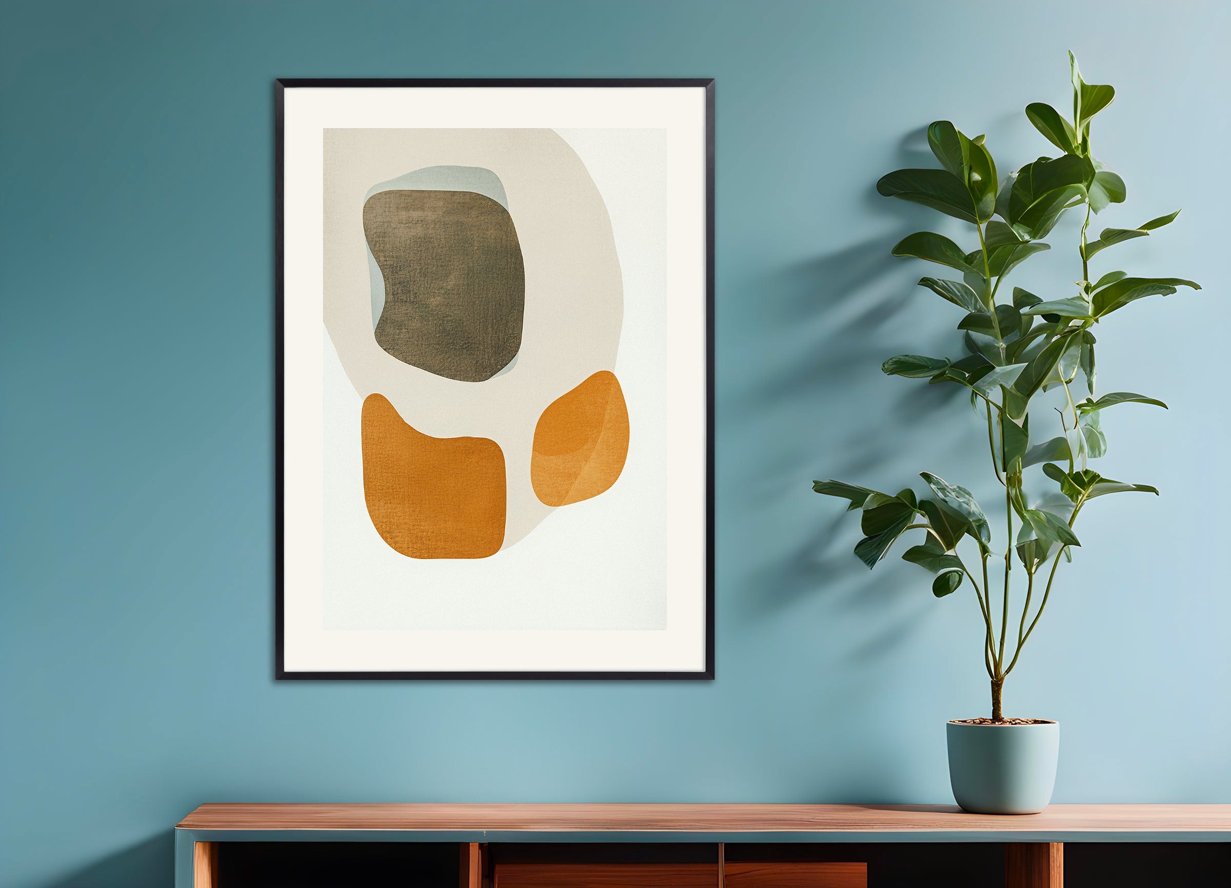 Poster with metal frame: Abstract spots