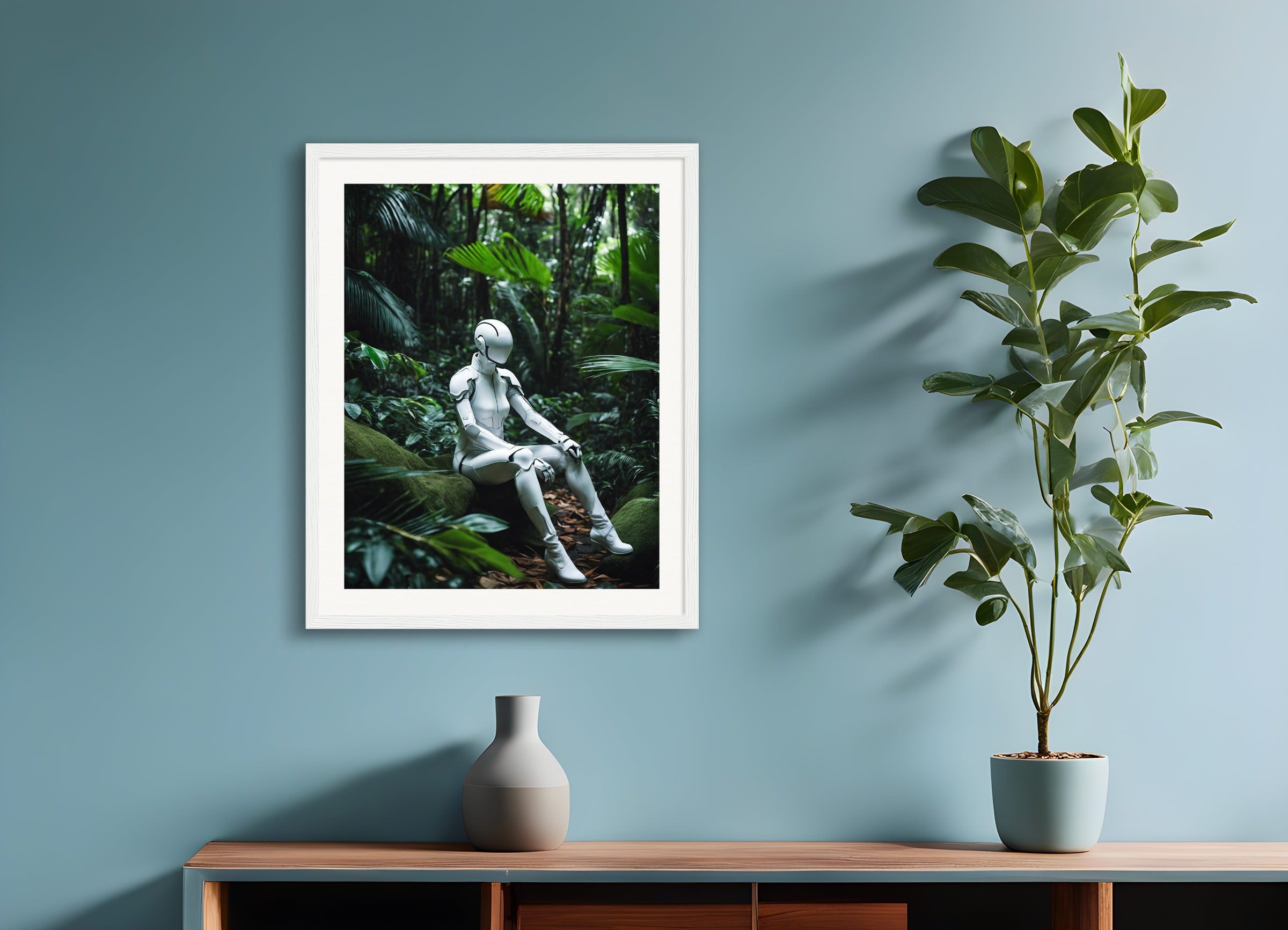 Poster with wood frame: Realistic photography, 