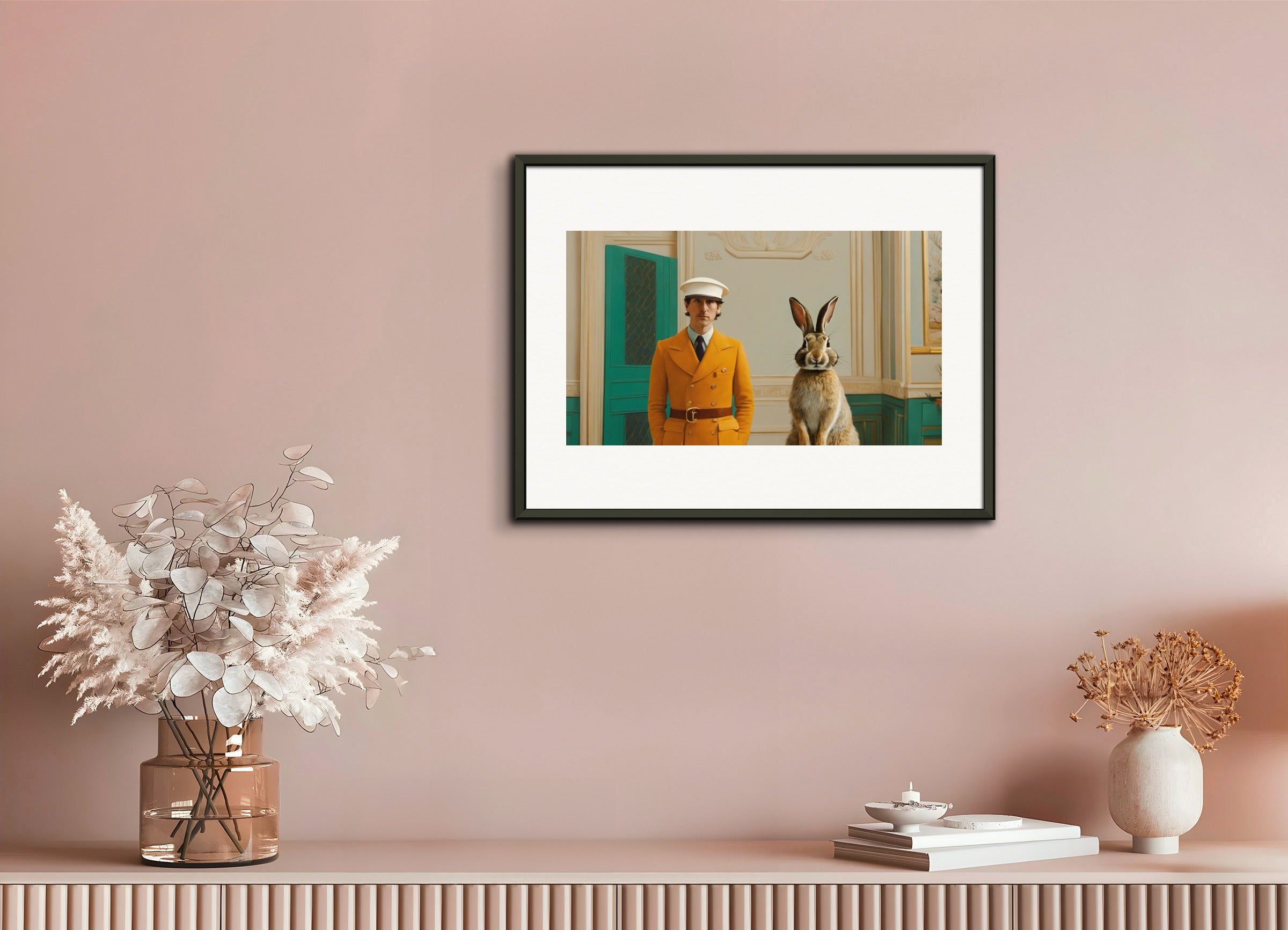 Poster with metal frame: Wes Anderson atmosphere, Rabbit