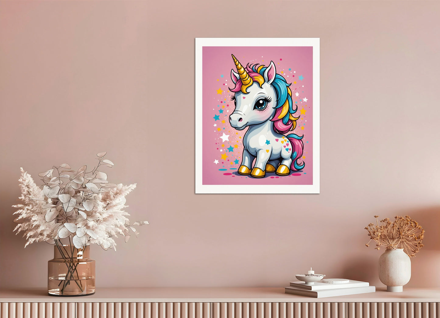 Poster: Neo-pop art, A baby cute unicorn