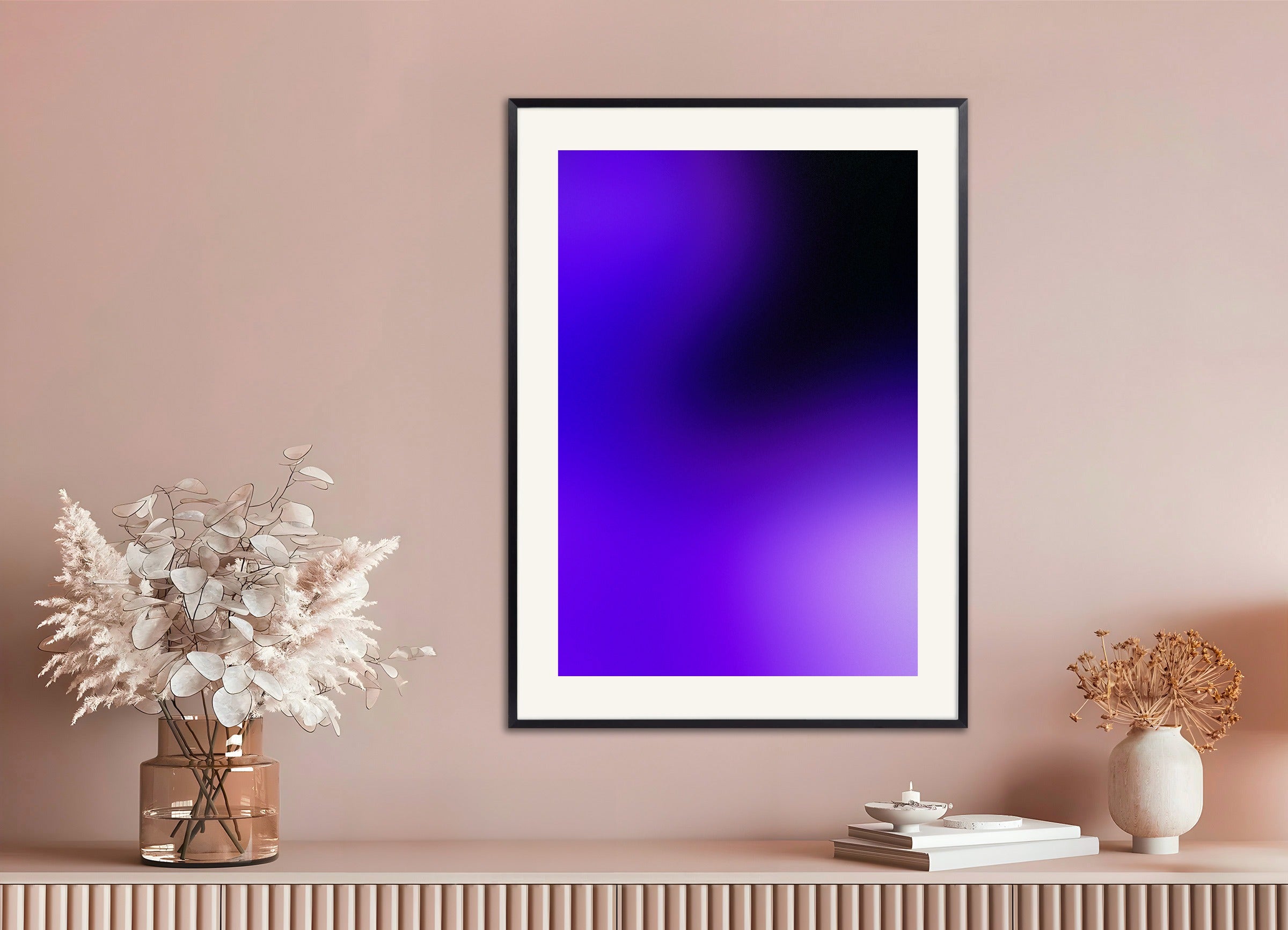 Poster with metal frame: Purple gradients