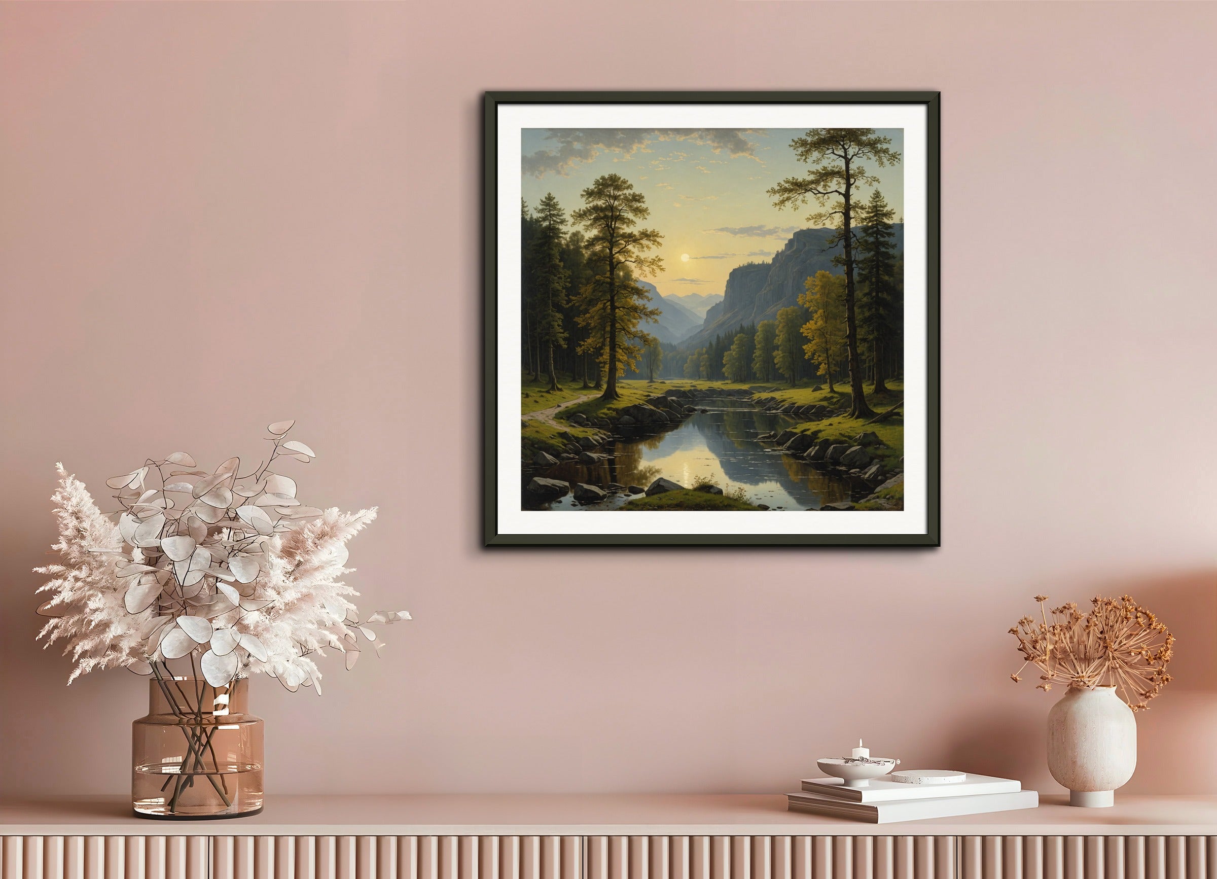 Poster with metal frame: Romantic landscapes, natural beauty and spiritual depth, Landscape