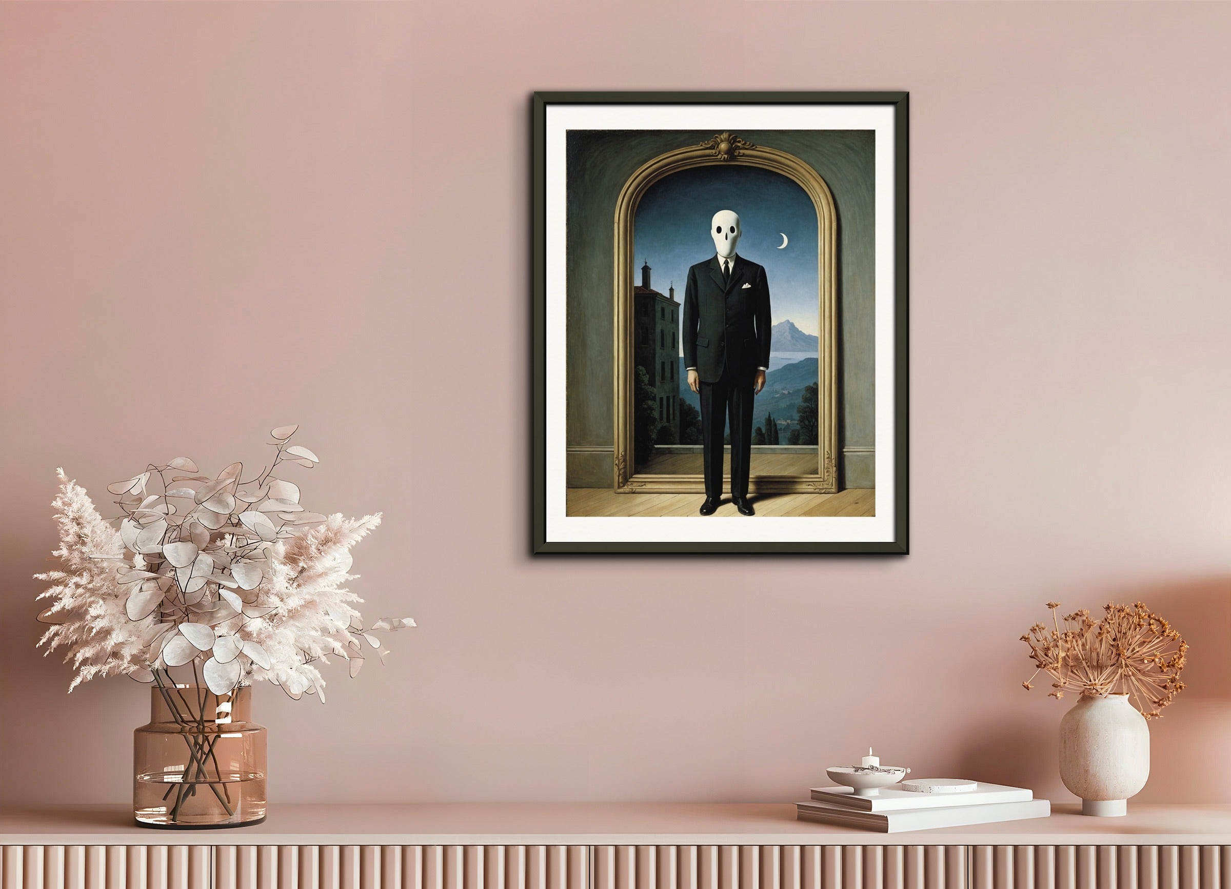 Poster with metal frame: Belgian surrealism, A Ghost
