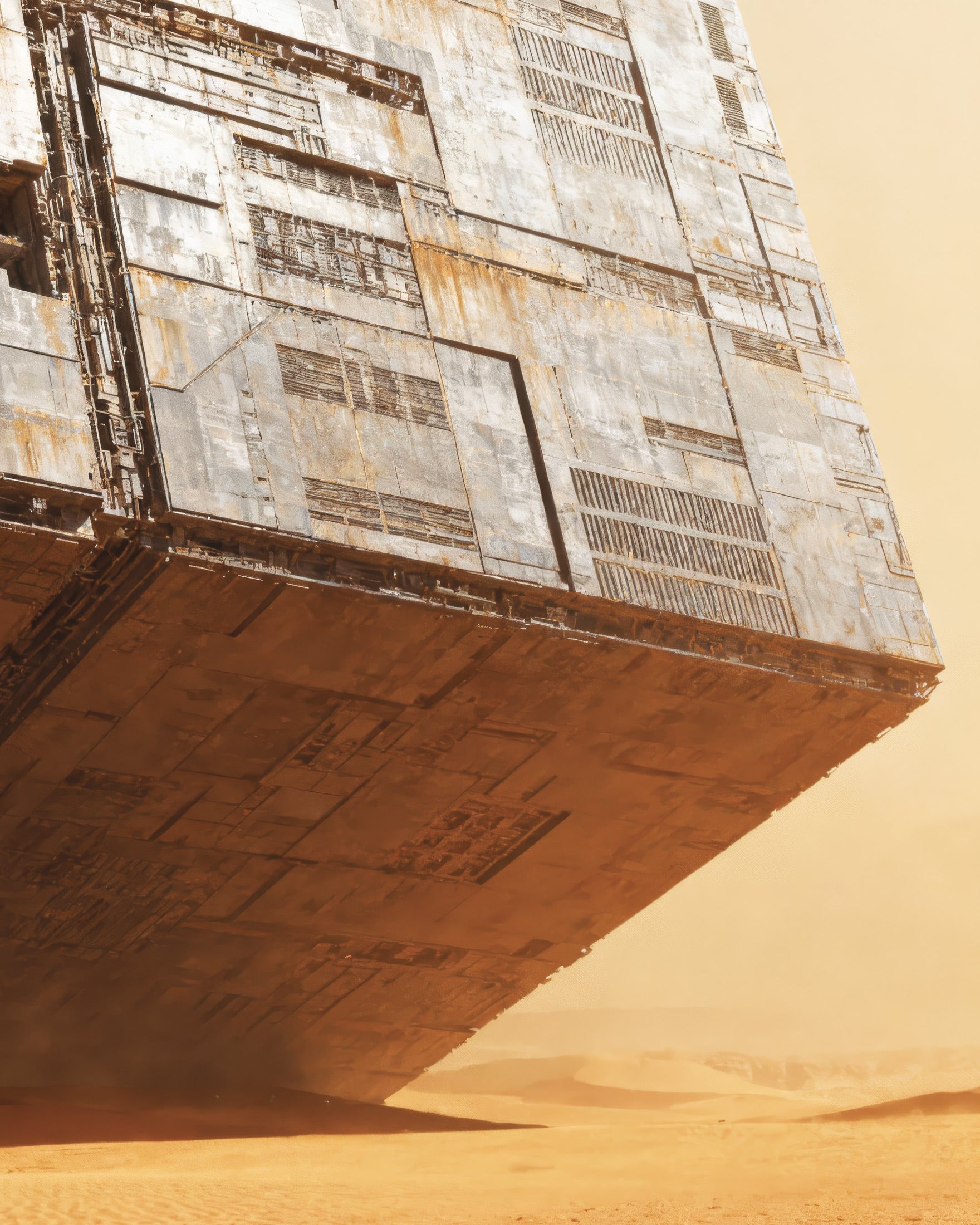 Massive Desert Structure - Dune Poster, Sci-Fi Sand Art Print