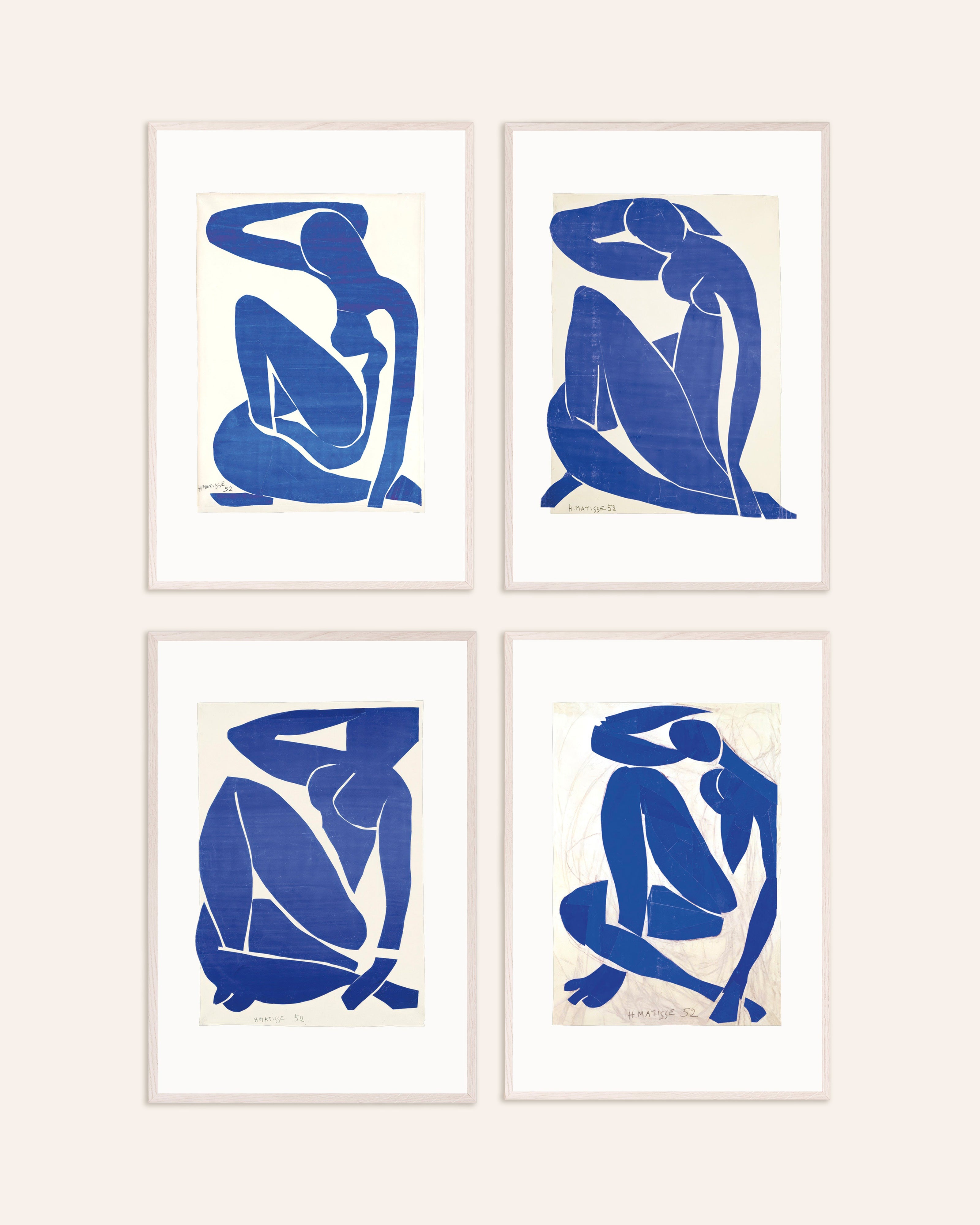 Matisse Blue Nude I to IV set of 4 art prints | Posterscape