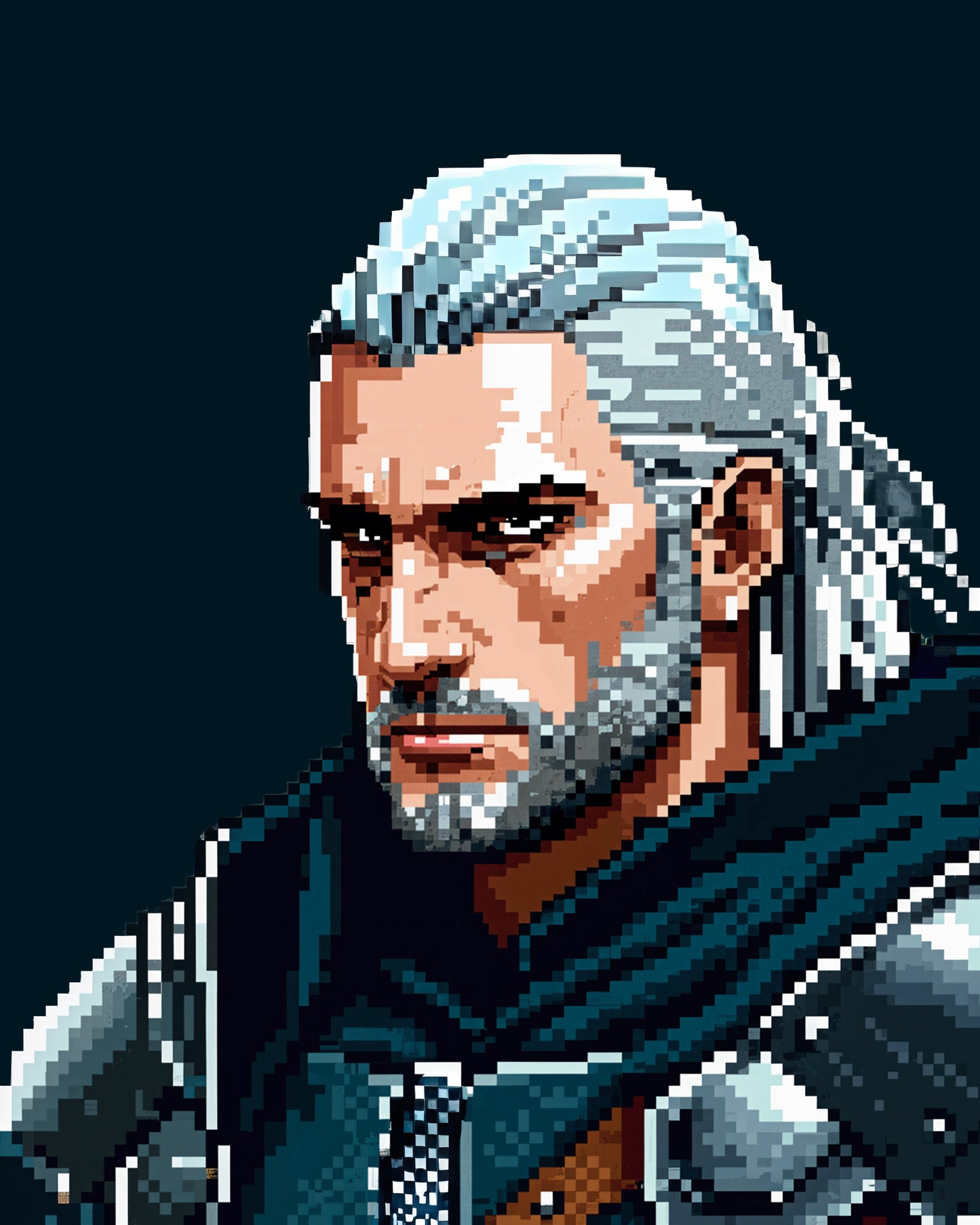 Poster The Witcher, Pixel Art