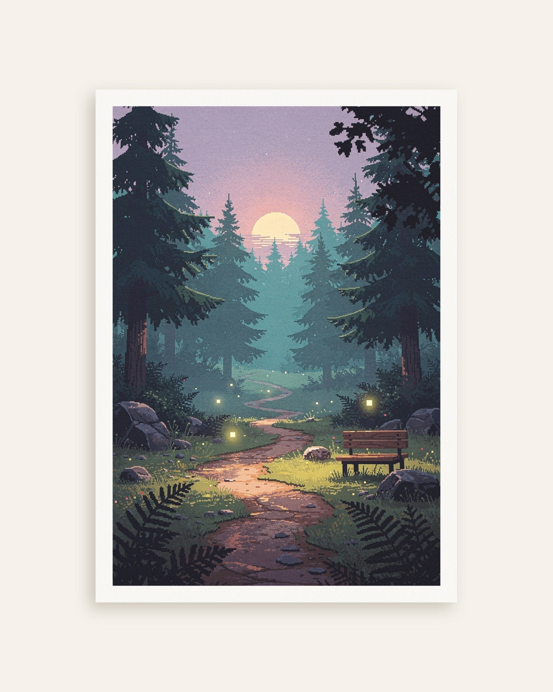A Walk in the Forest - Pixel Art Poster | Posterscape