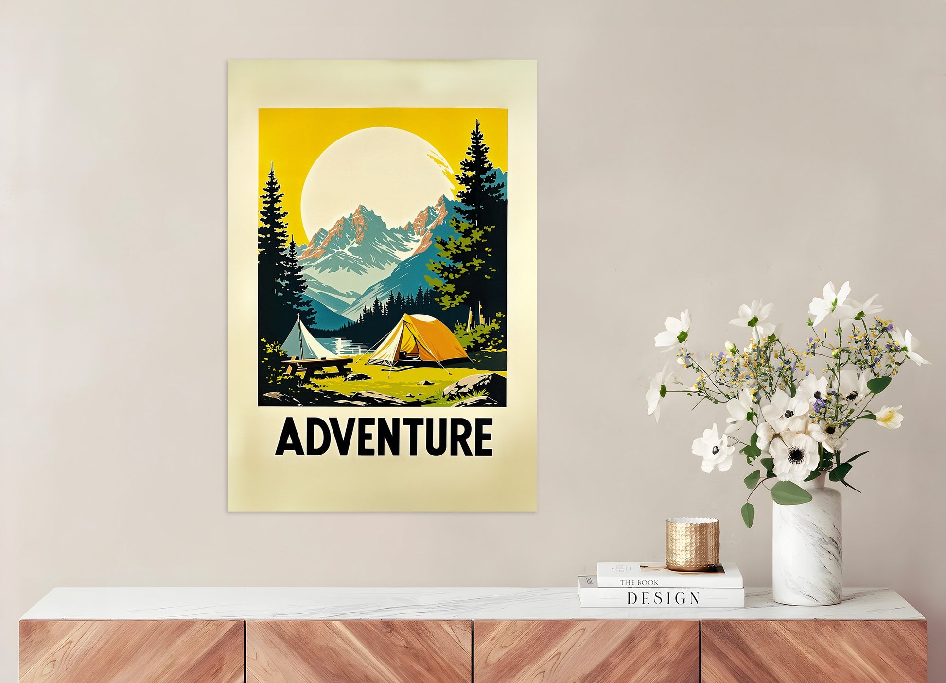 Poster: Nature, wild camping and adventure poster, none