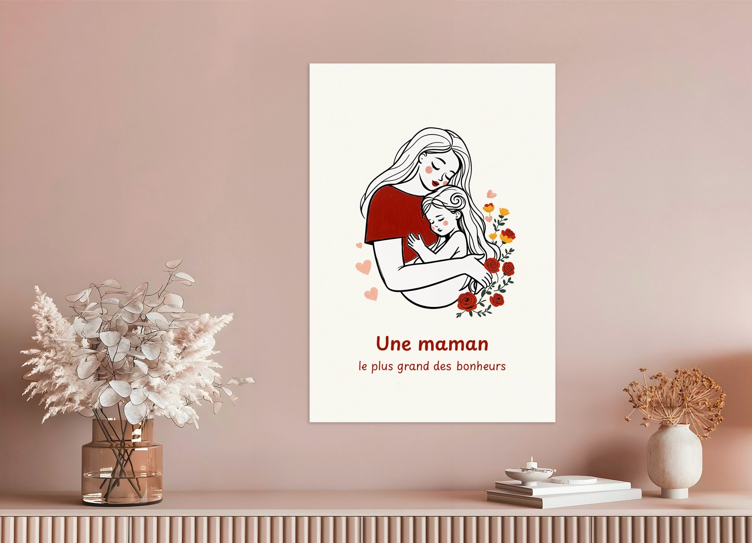 Poster: Mother's Day gift, a mother, the greatest happiness