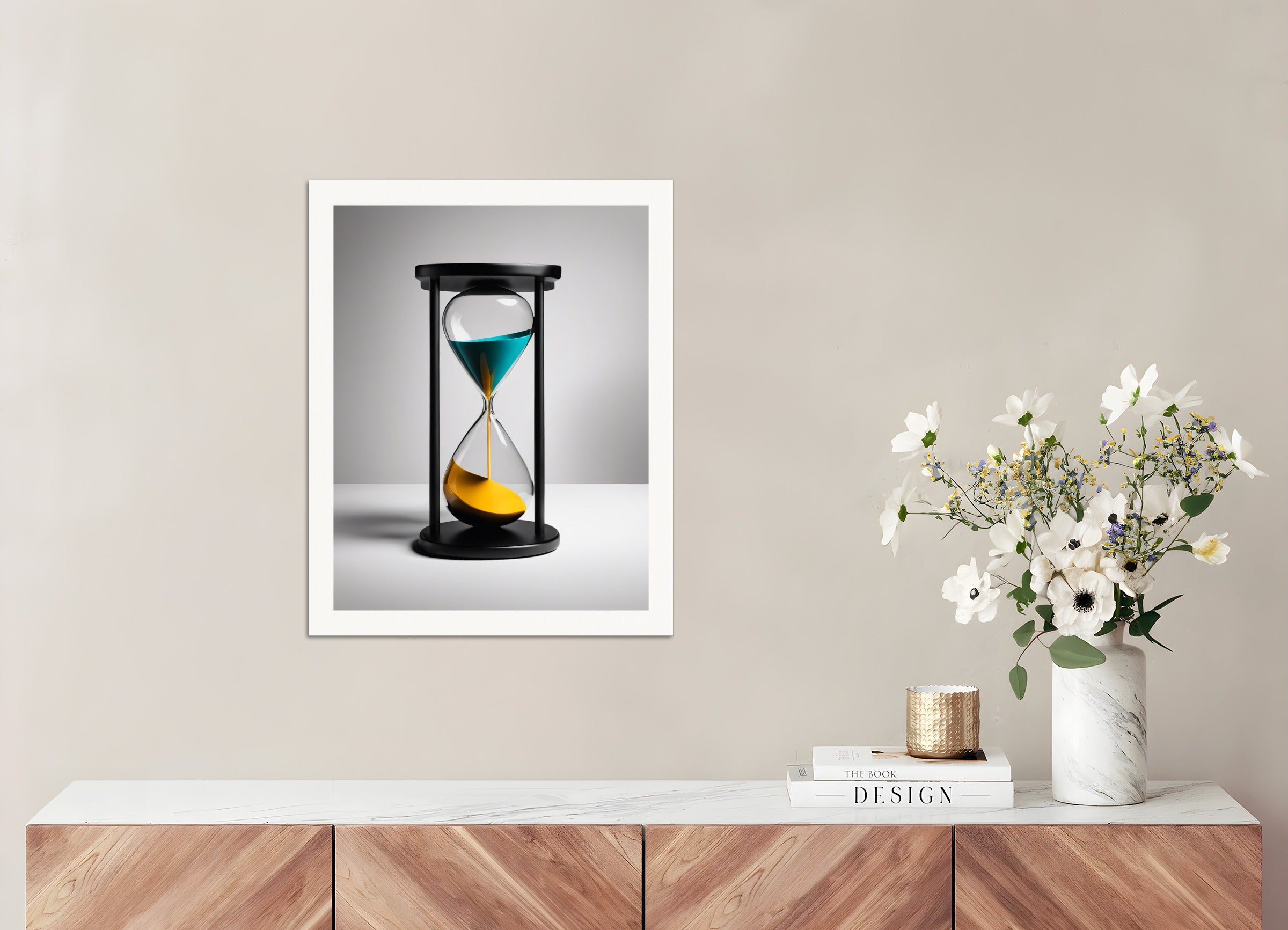 Poster: Minimalism art, hourglass