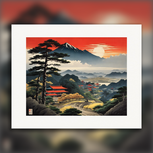 Paysage japonais - Affiche