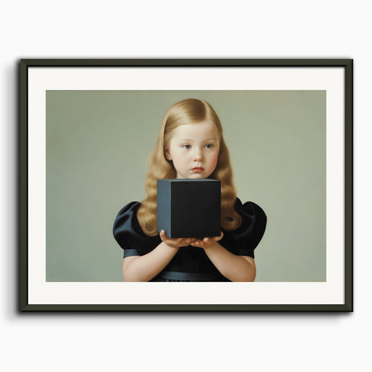 Poster: Formal portraits of children with aristocratic rigidity, 