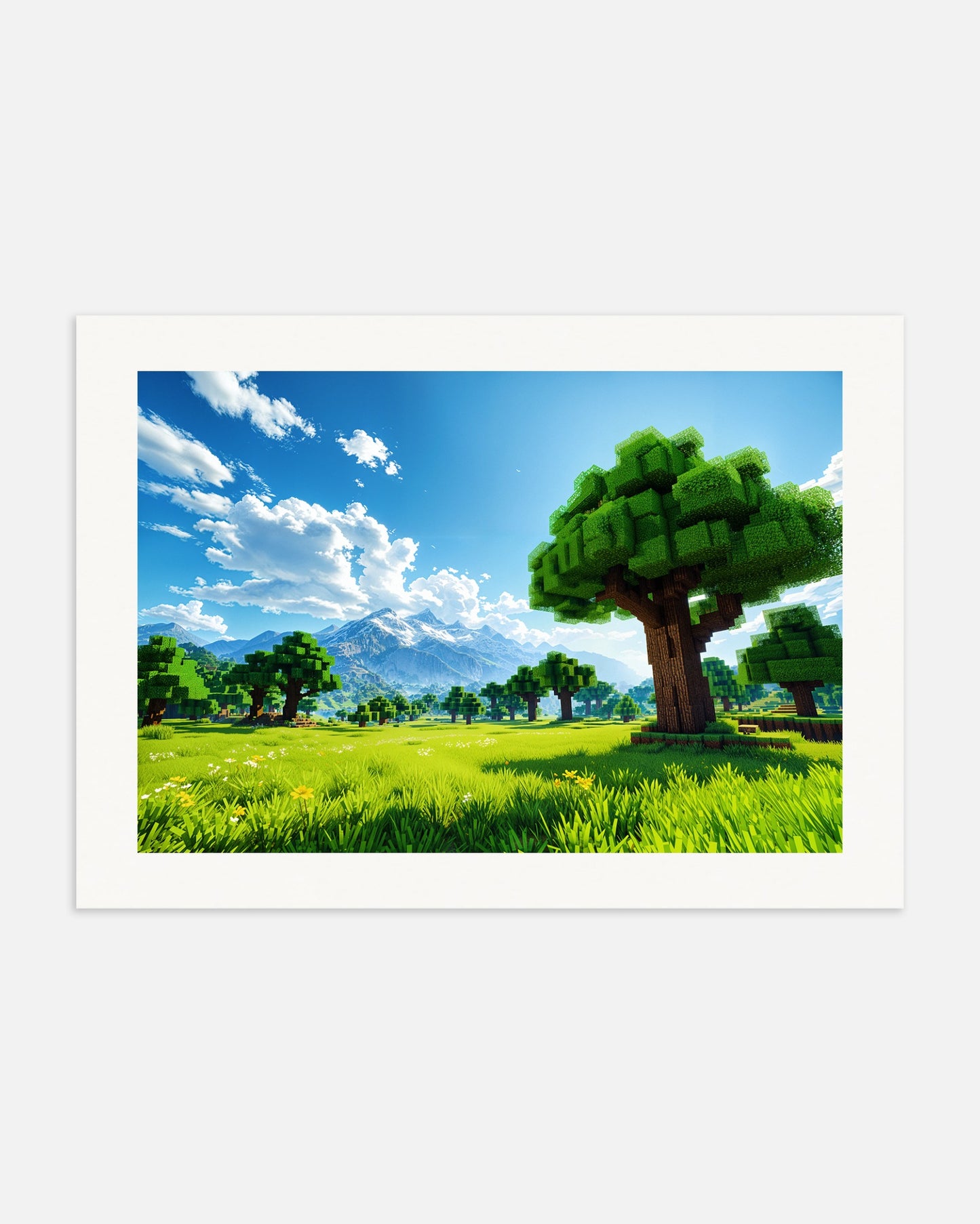 Poster: Minecraft, beautiful landscape, none