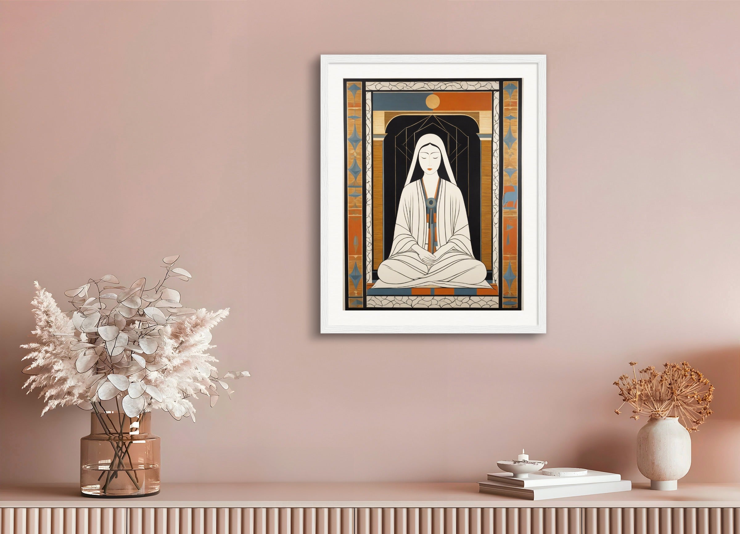 Poster with wood frame: Dreamlike and transcendent American painting, 