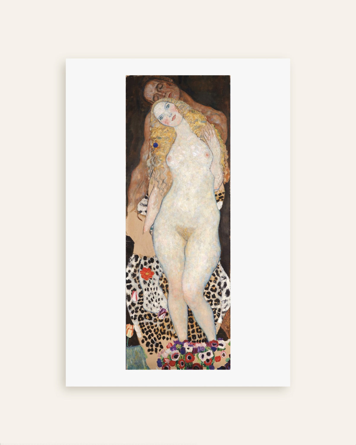 Plakat Adam og Eva (1917–1918) av Gustav Klimt, miniatyr