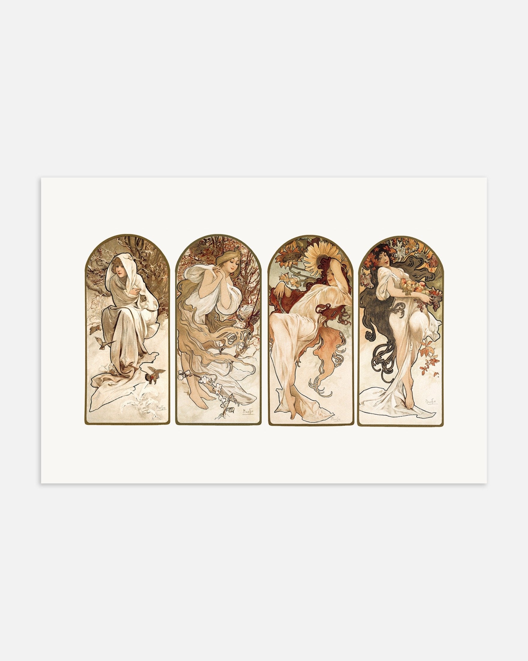 Poster of Alfons Mucha - The Seasons (1897), thumbnail