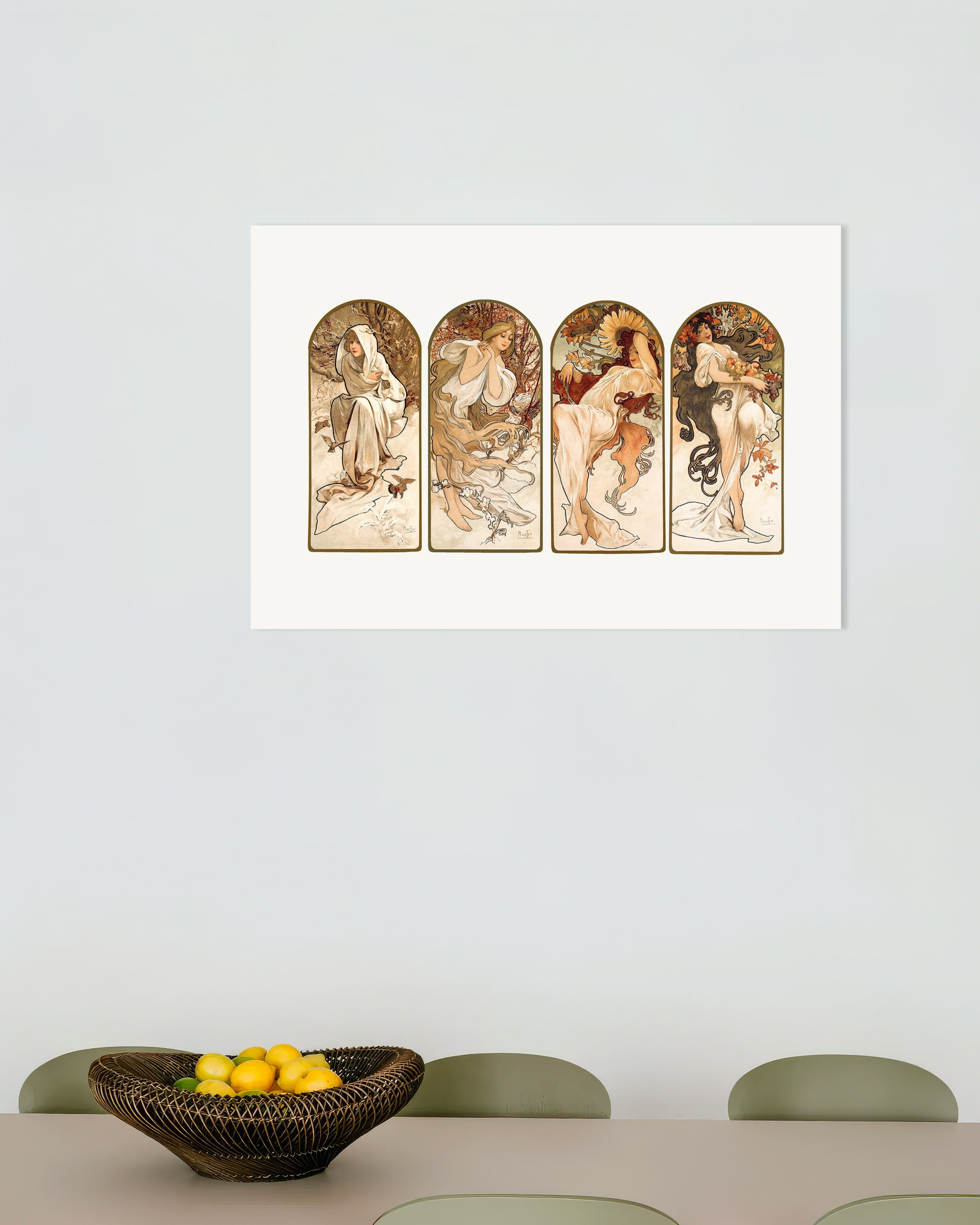 Poster of Alfons Mucha - The Seasons (1897) - Print