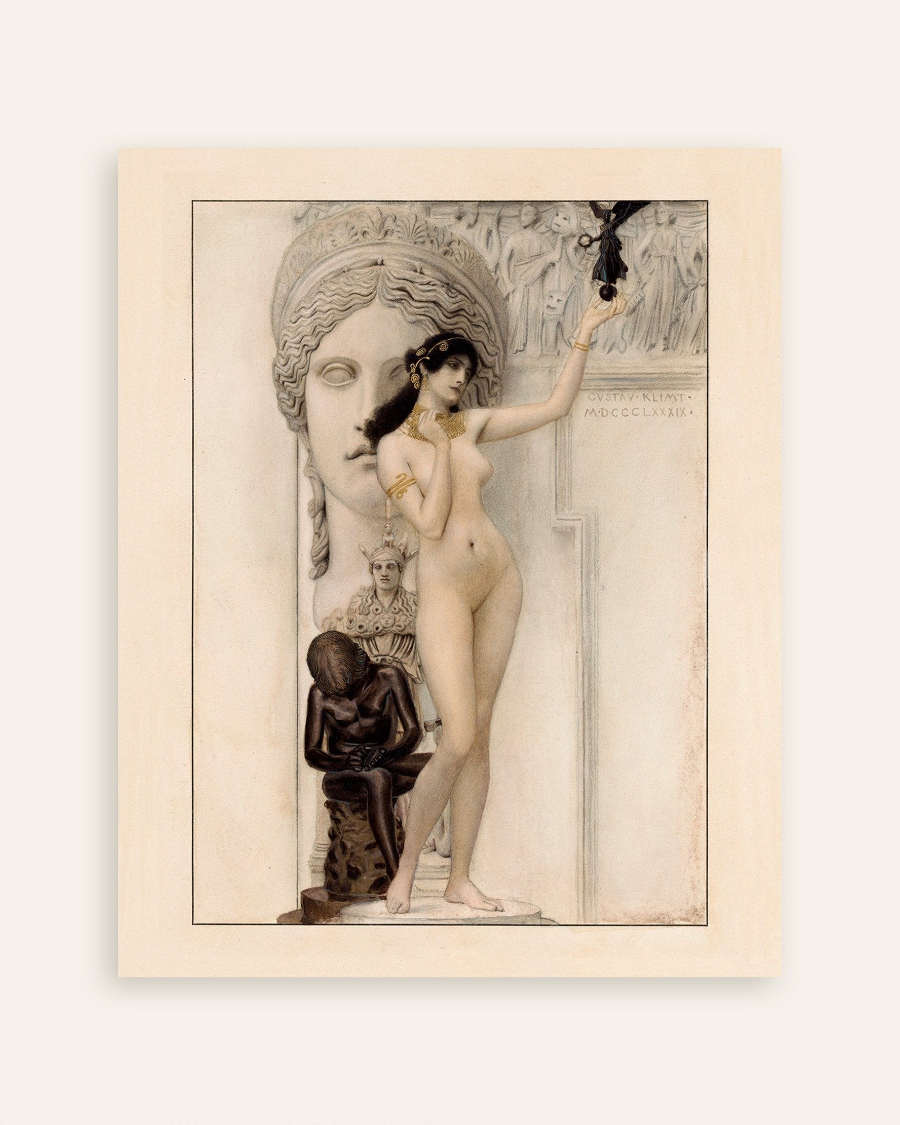 Poster of Allegory of Sculpture, 1889 — Gustav Klimt Poster, thumbnail