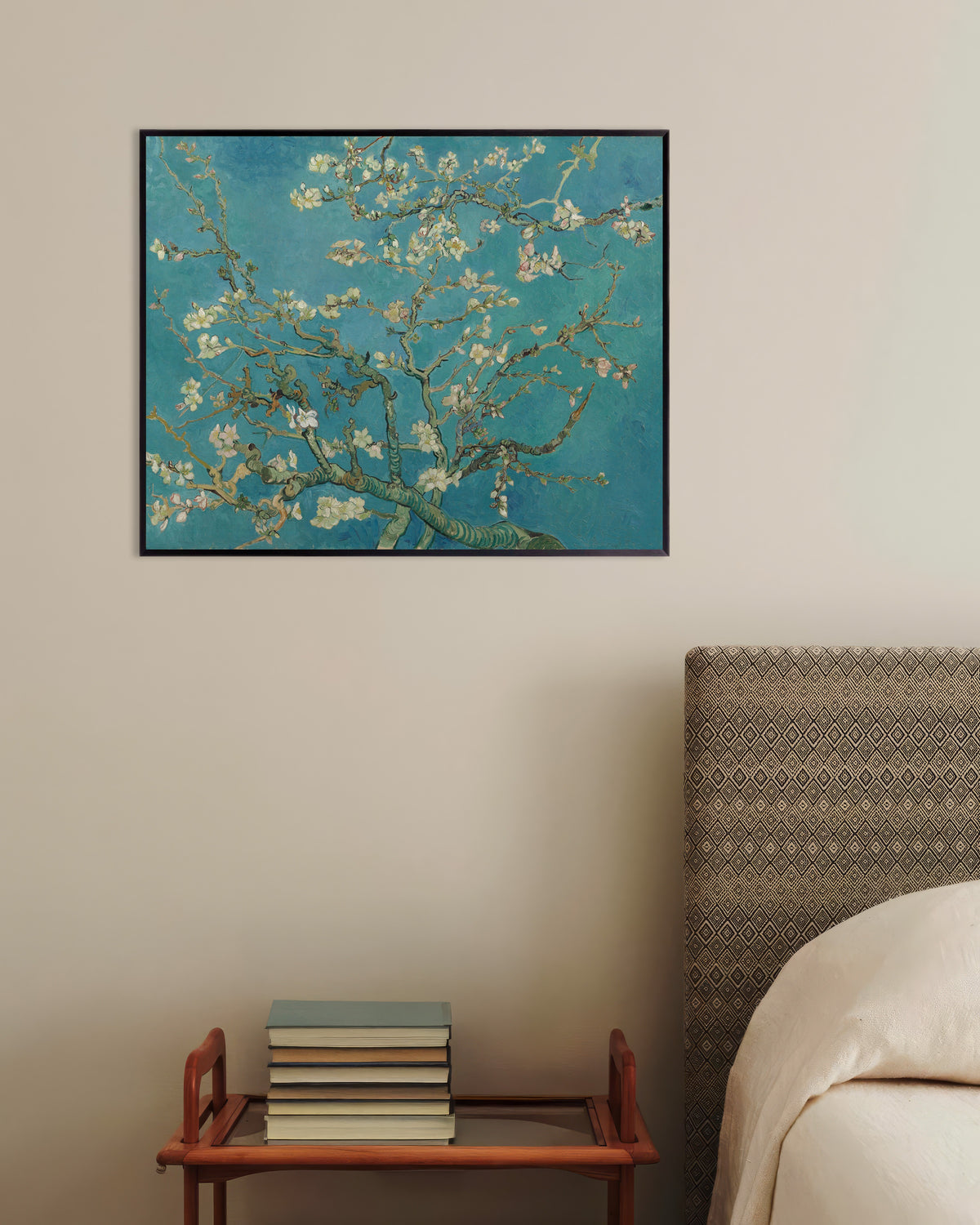 Poster av Mandelblomstring (1890) av Vincent van Gogh, med metallramme