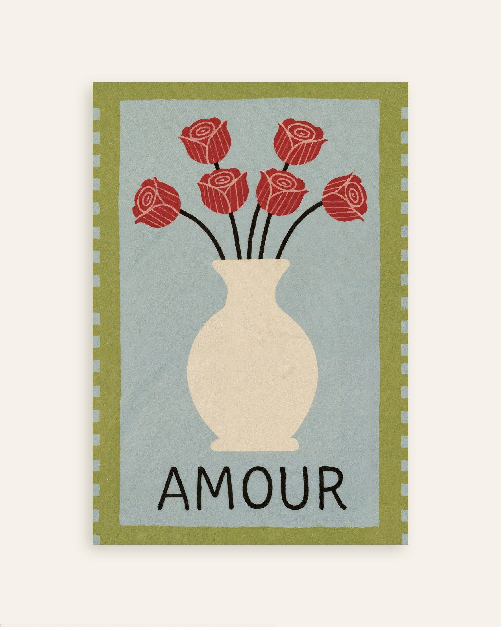 Poster of Amour - Roses Vase - Poster, thumbnail