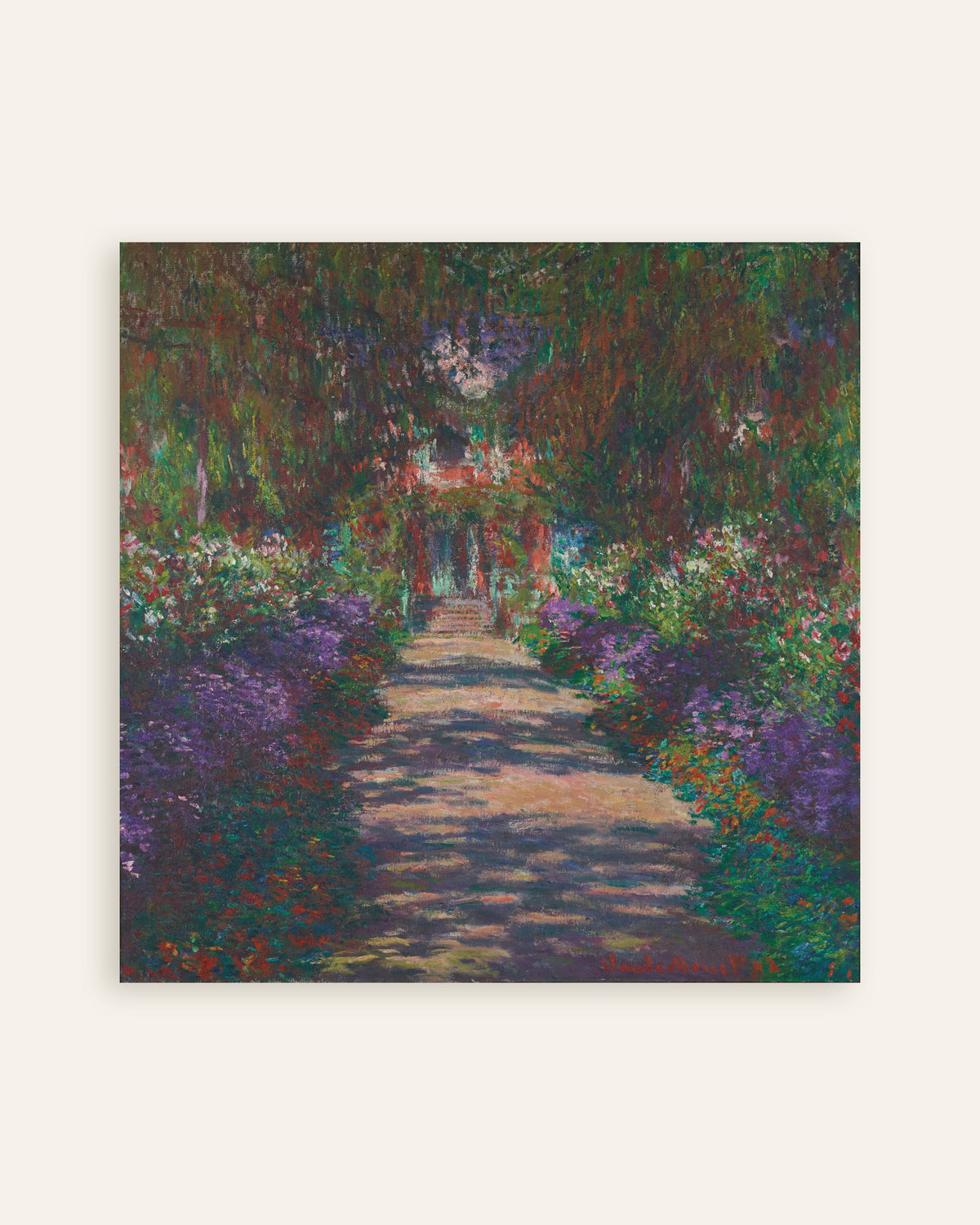 Poster of An Avenue in Monet's Garden at Giverny (1902) by Claude Monet, thumbnail