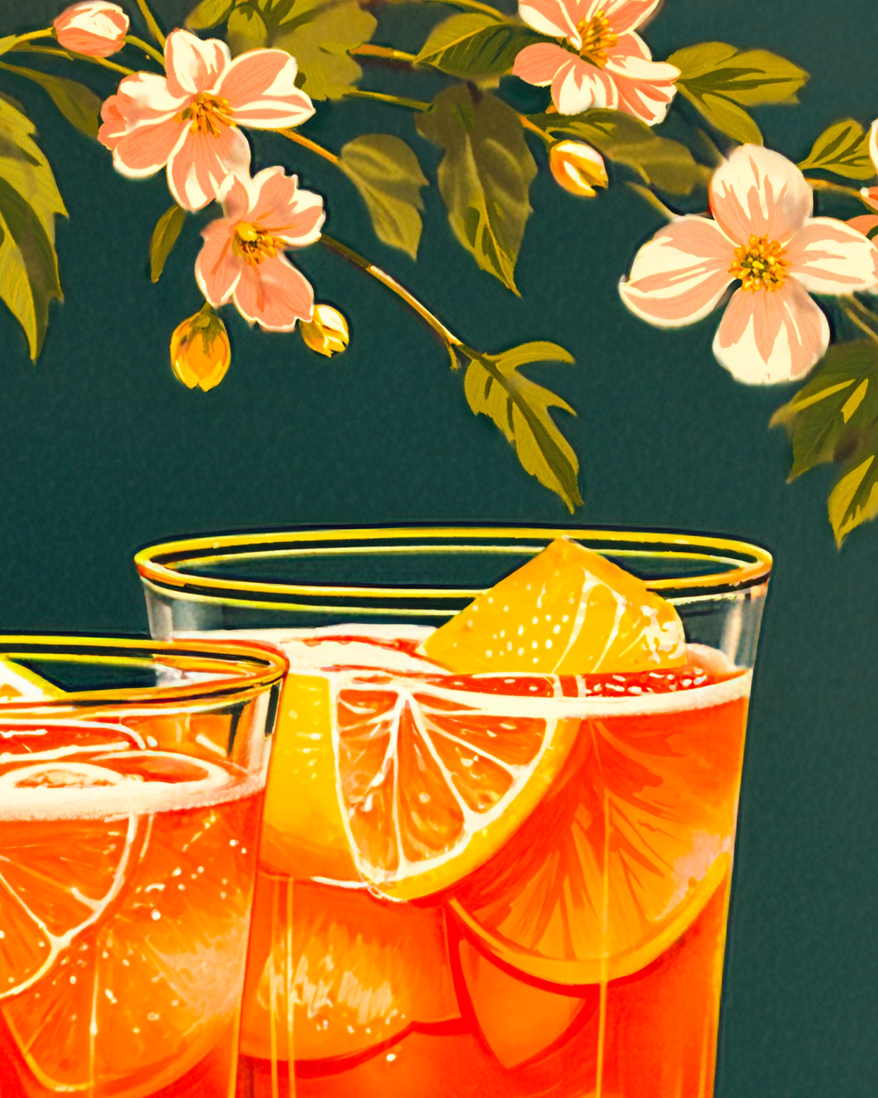 Aperol Spritz, винтажный постер