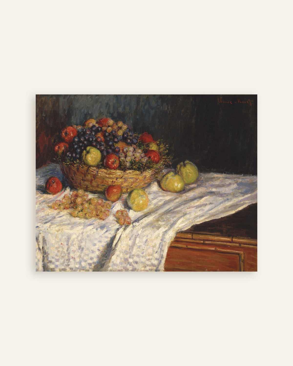 Plakat Epler og druer (1879–1880) av Claude Monet, miniatyr