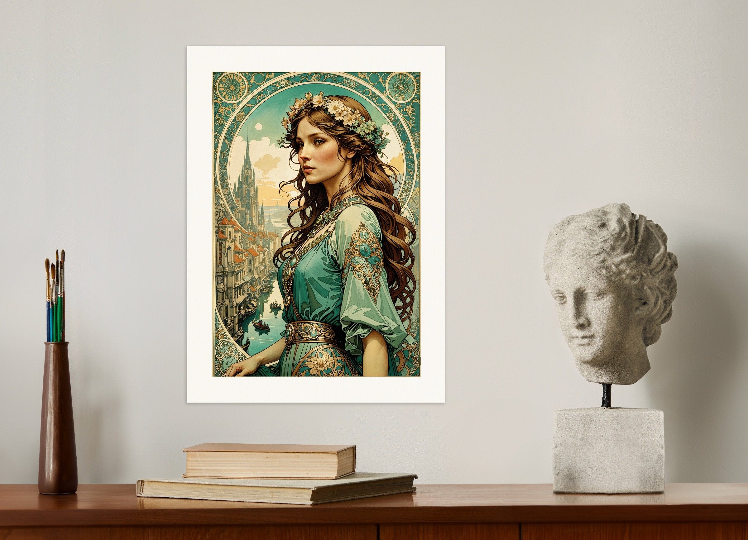 Poster of Art Nouveau Woman - Wall Art