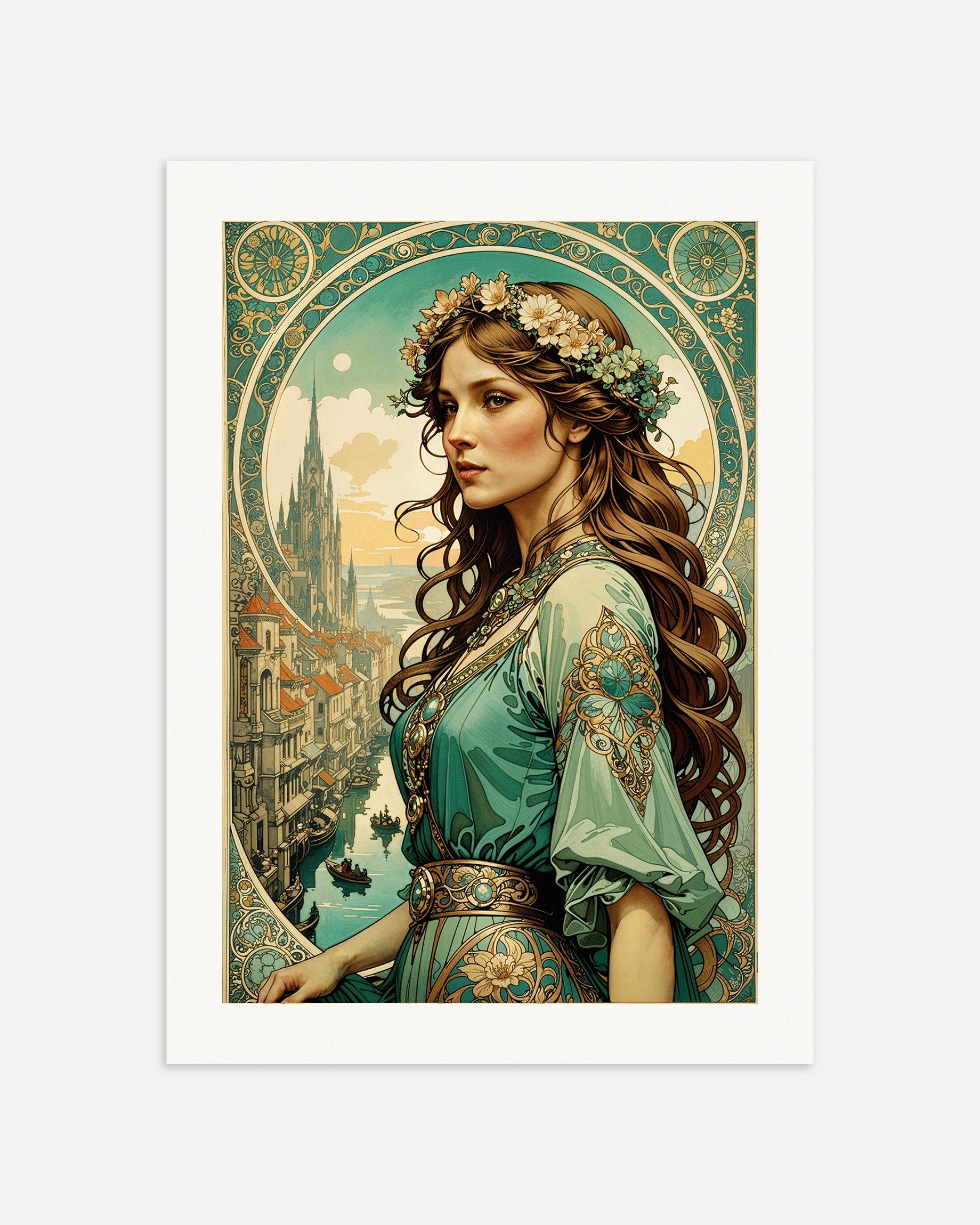 Poster of Art Nouveau Woman - Wall Art, thumbnail