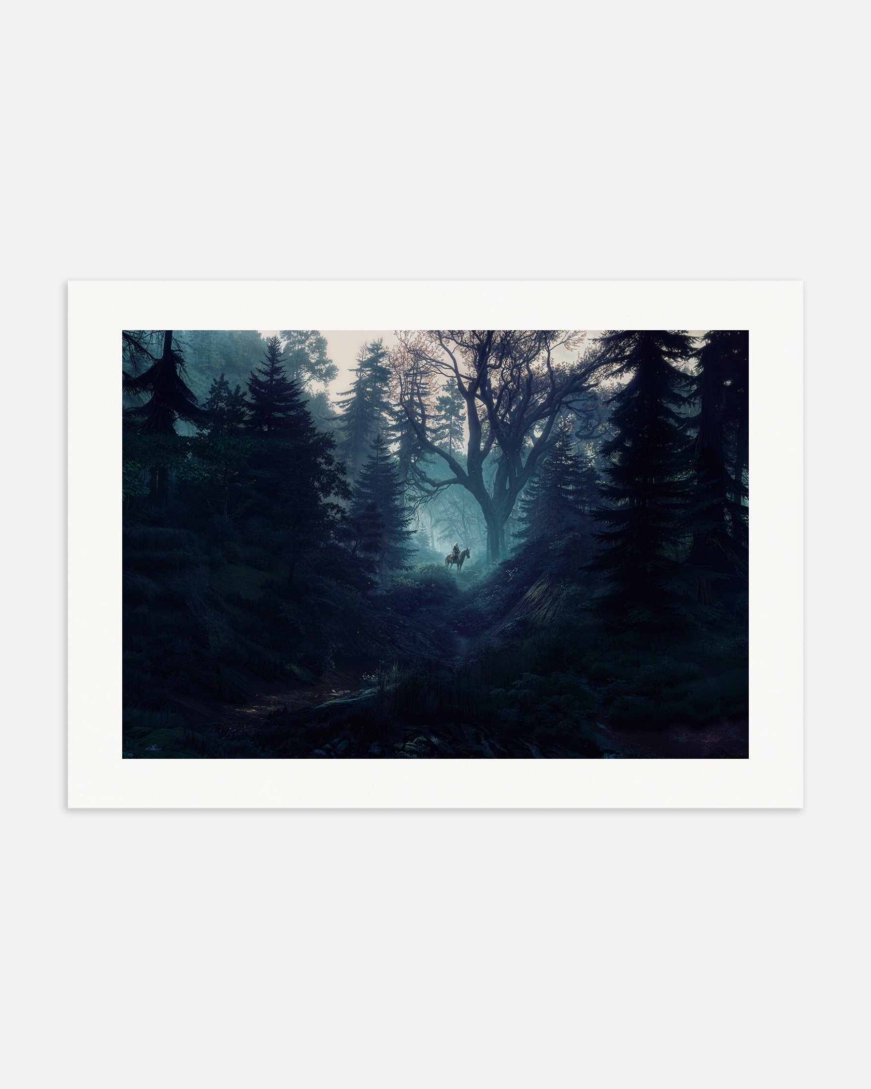 Poster: The Witcher, dark forest, fan art, none