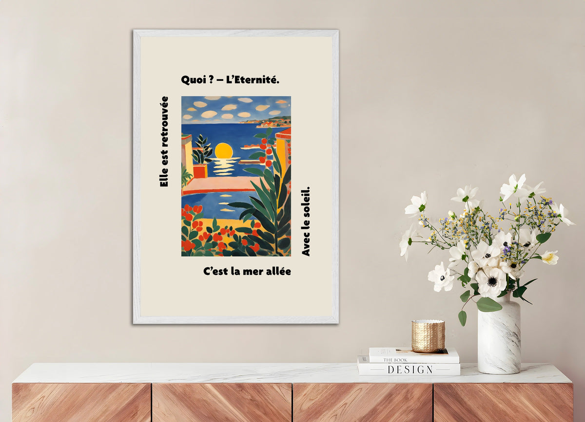 The sea fled away with the sun, Arthur Rimbaud - Poster | Wall Art ...