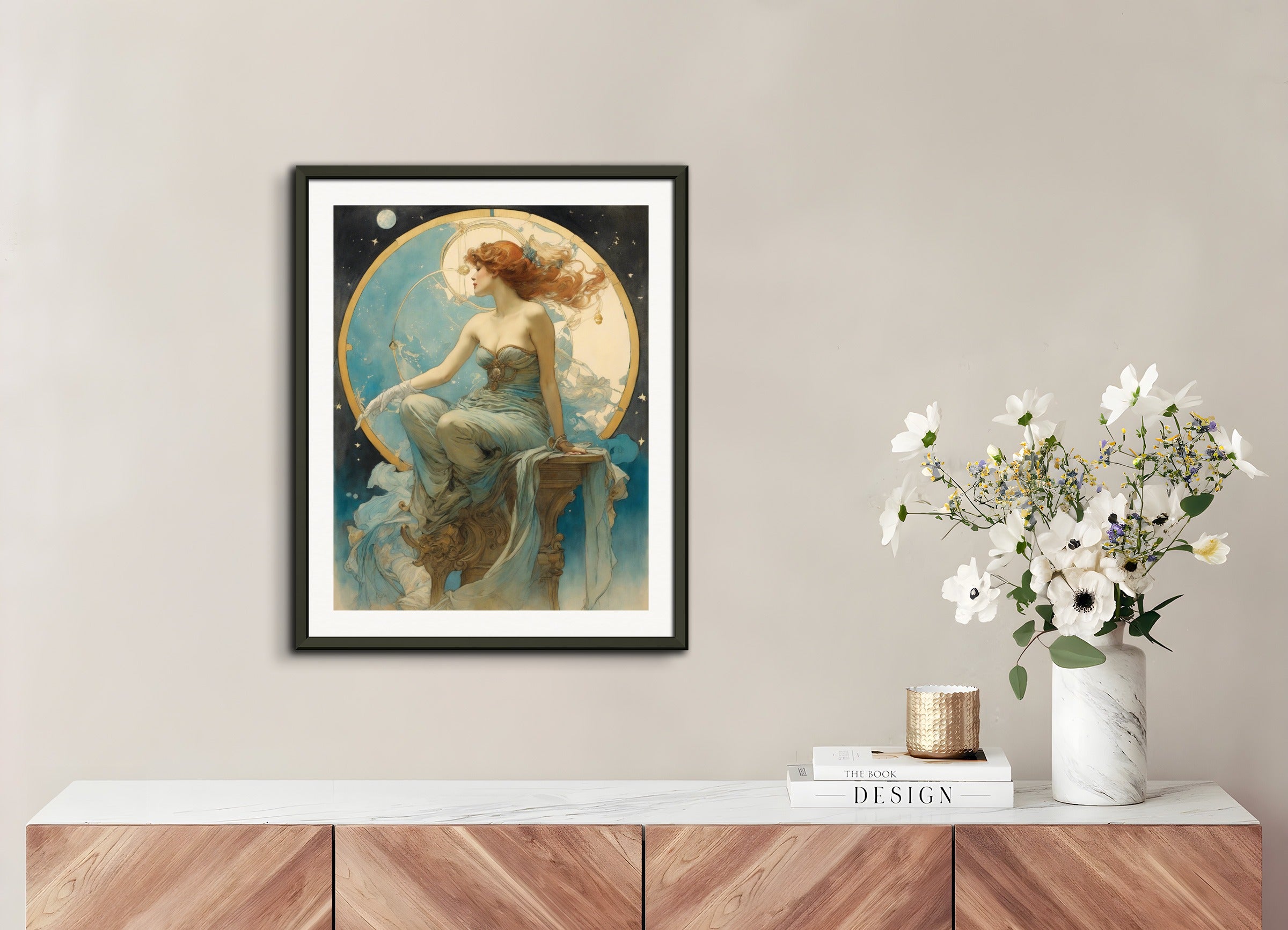 Poster with metal frame: Félicien Rops, 