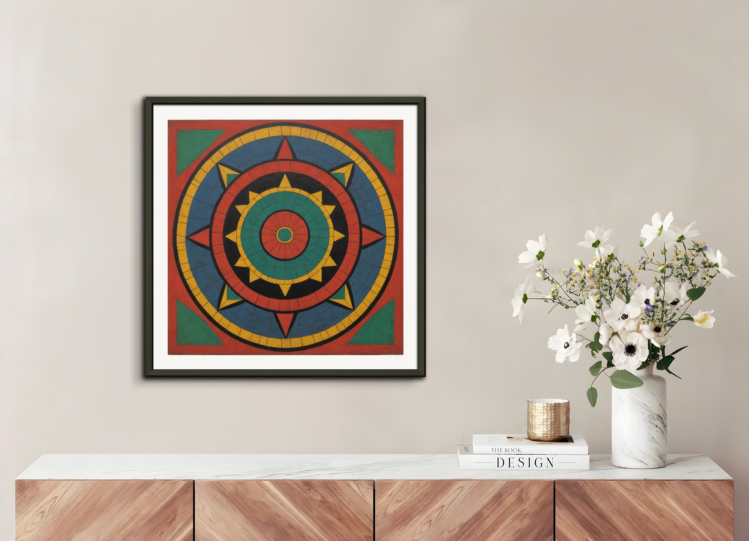 Poster with metal frame: Mexican abstract art of the 20th century, Mandala